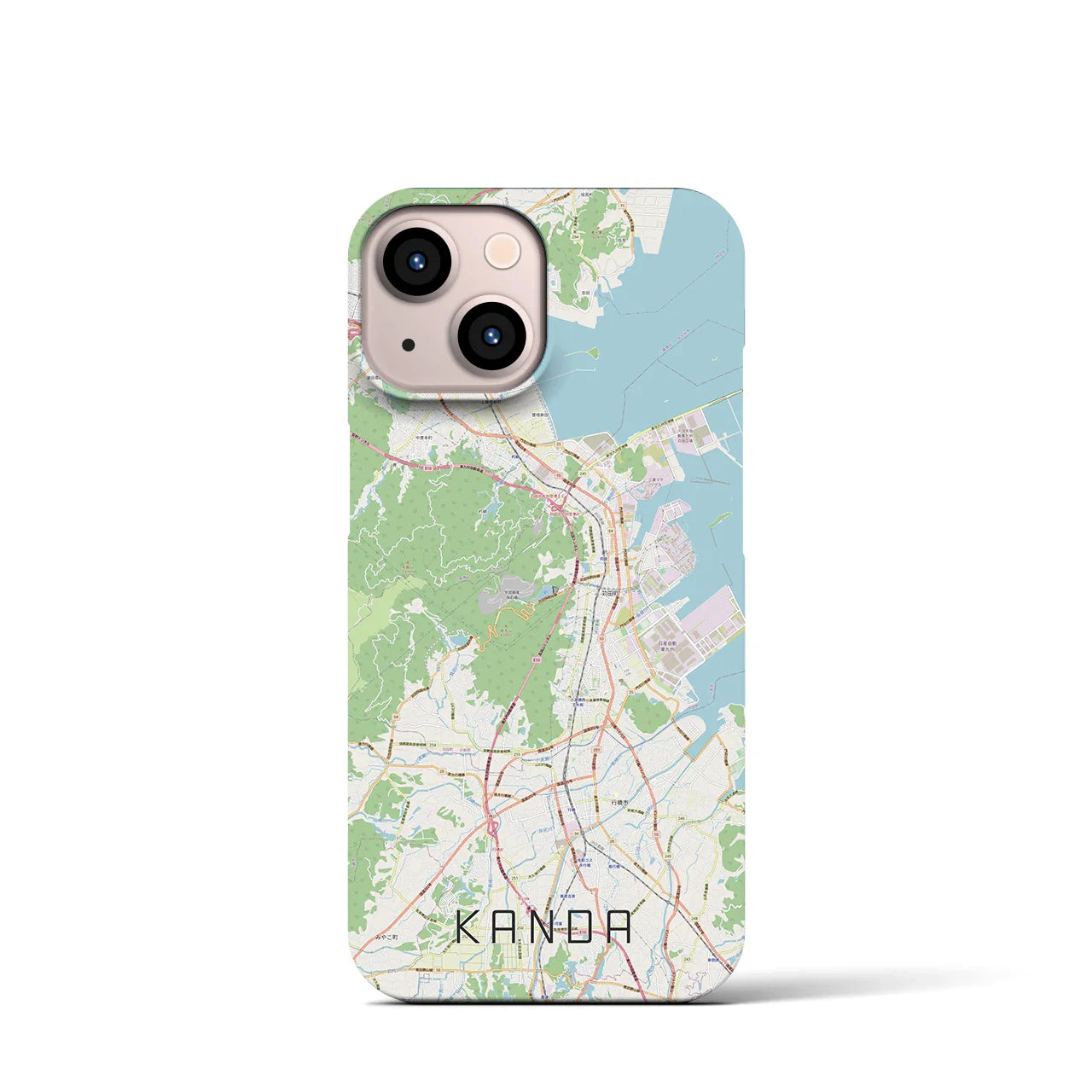 【苅田(福岡県)】地図柄iPhoneケース(バックカバータイプ)