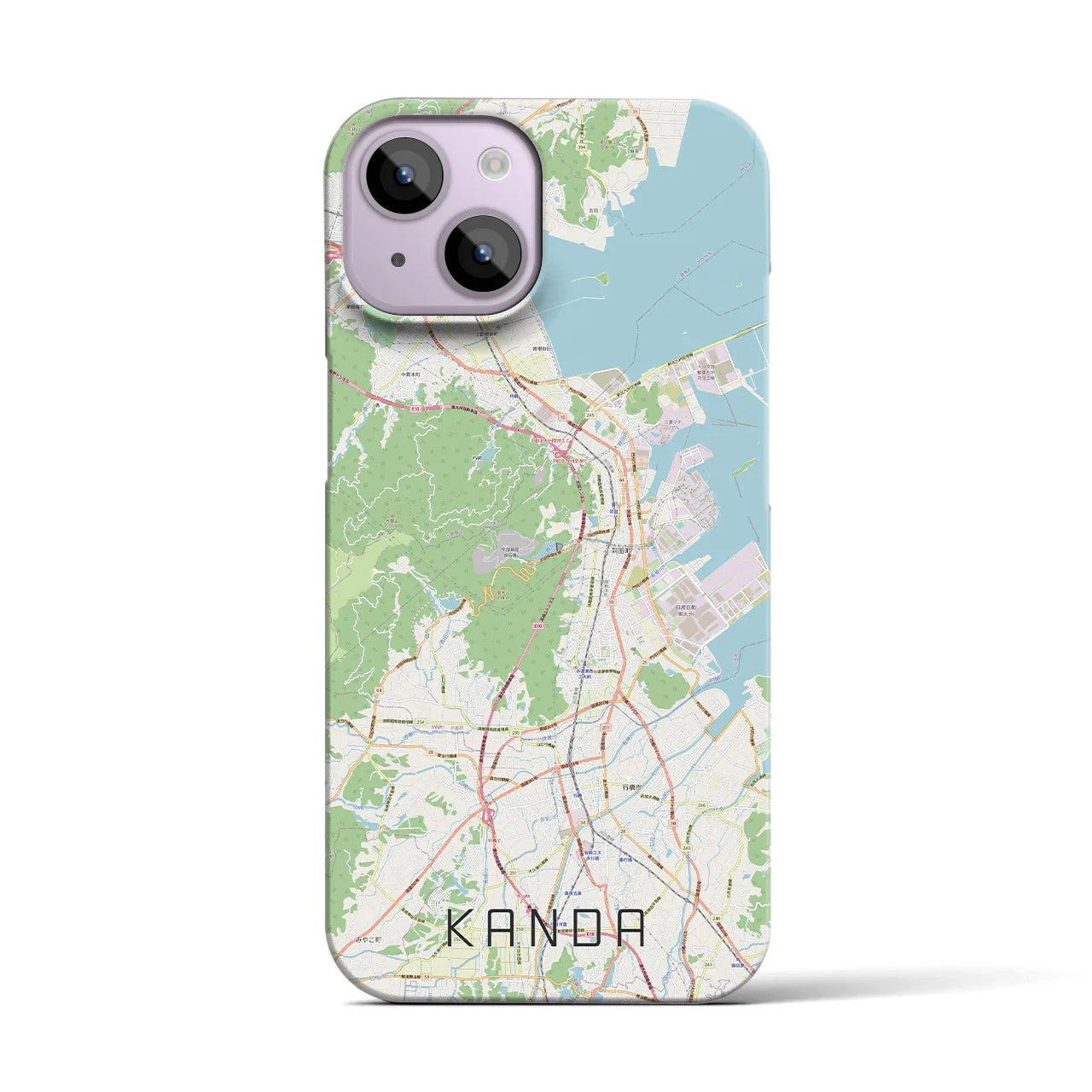 【苅田(福岡県)】地図柄iPhoneケース(バックカバータイプ)