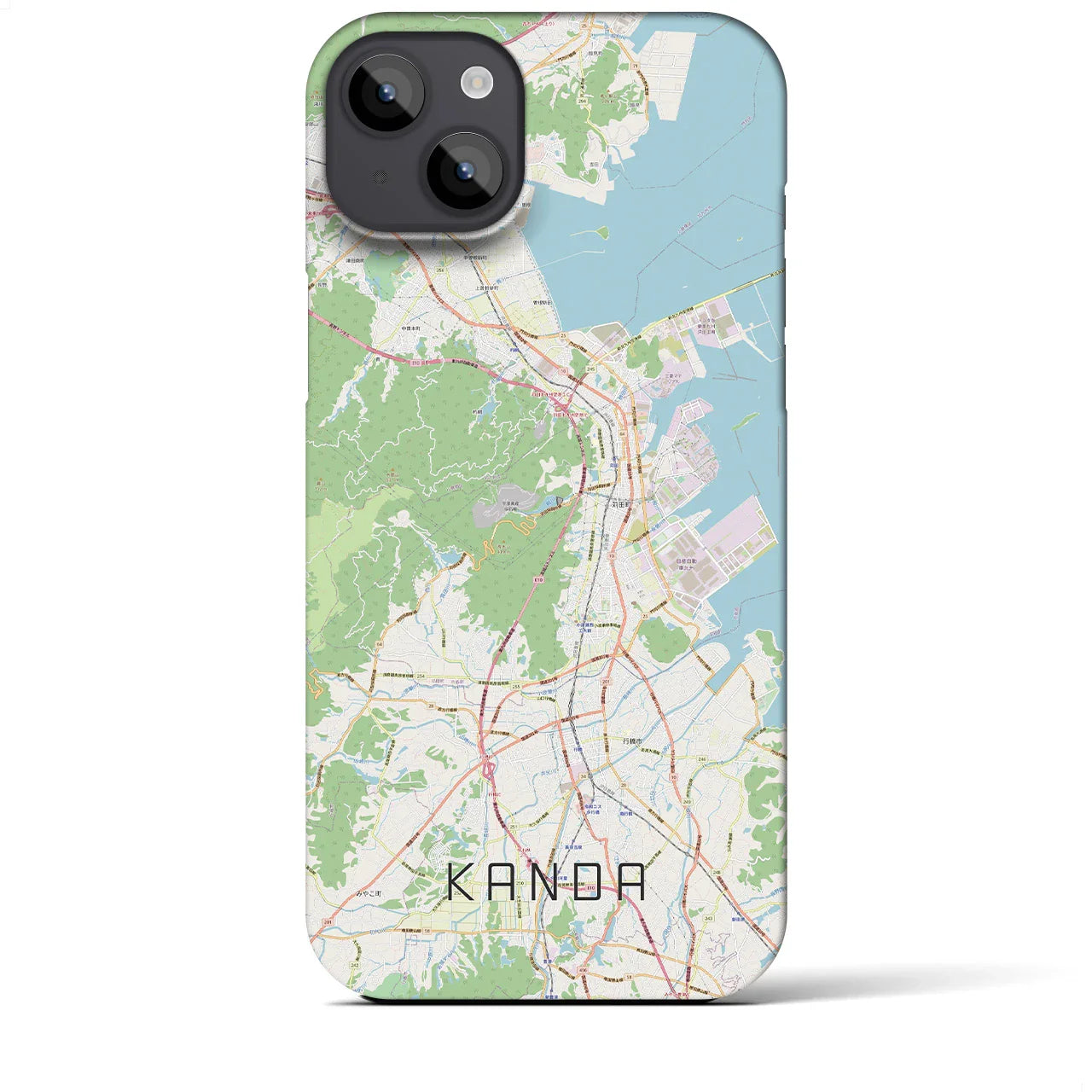 【苅田(福岡県)】地図柄iPhoneケース(バックカバータイプ)