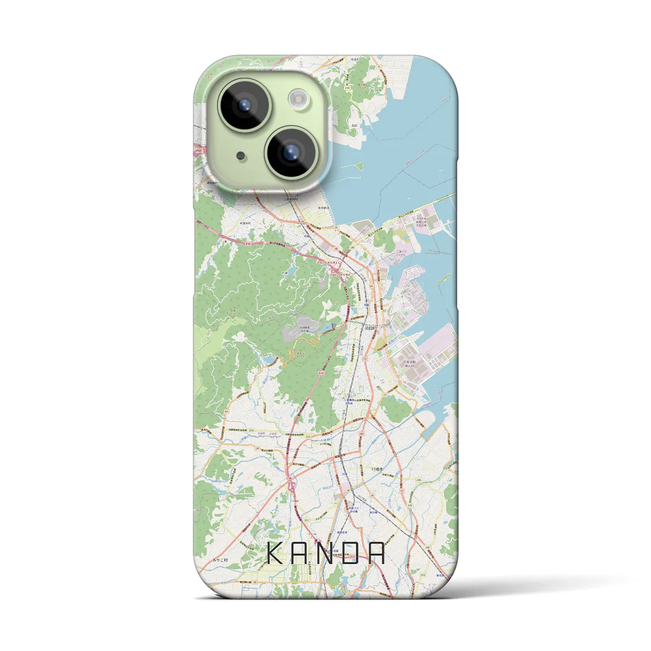 【苅田(福岡県)】地図柄iPhoneケース(バックカバータイプ)