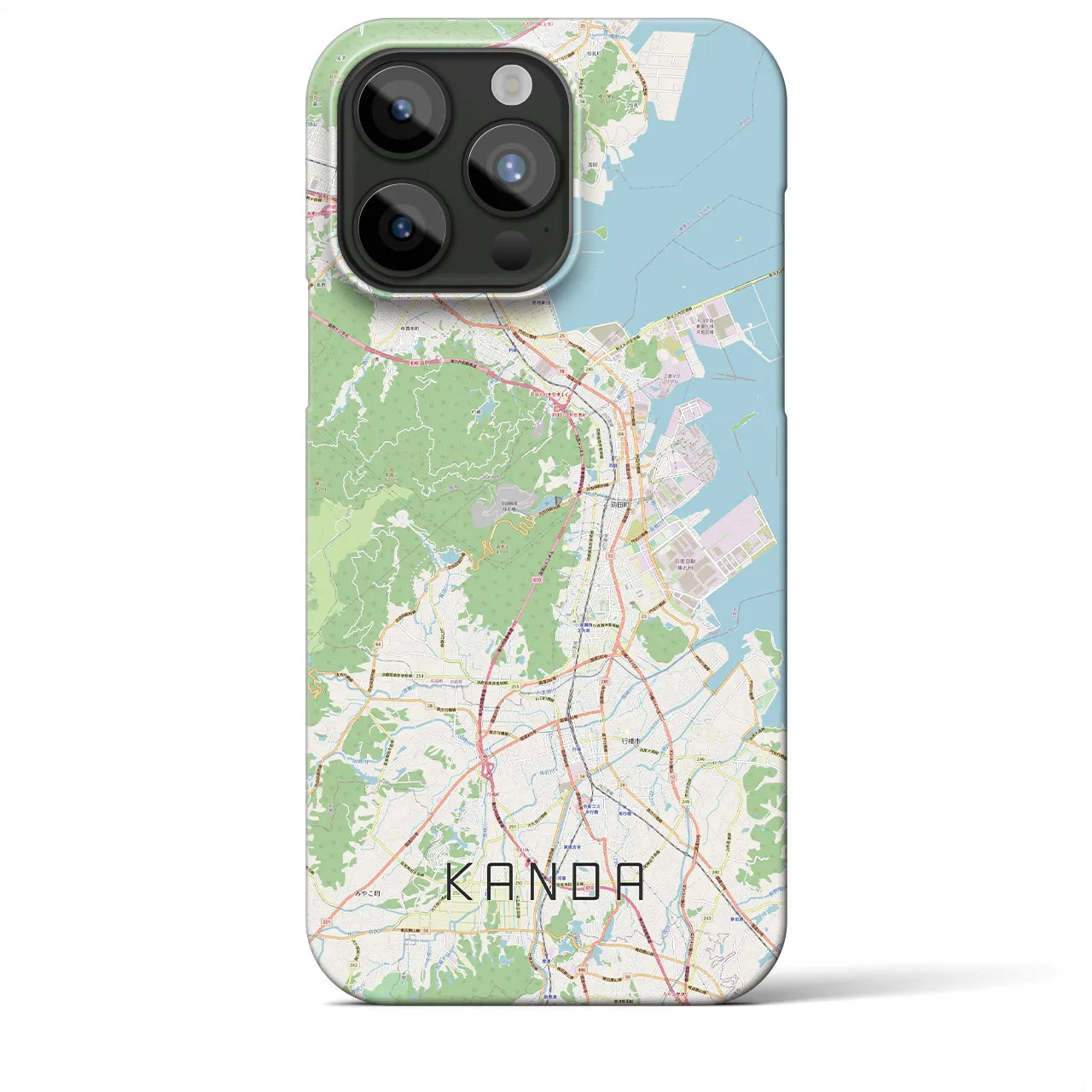 【苅田(福岡県)】地図柄iPhoneケース(バックカバータイプ)