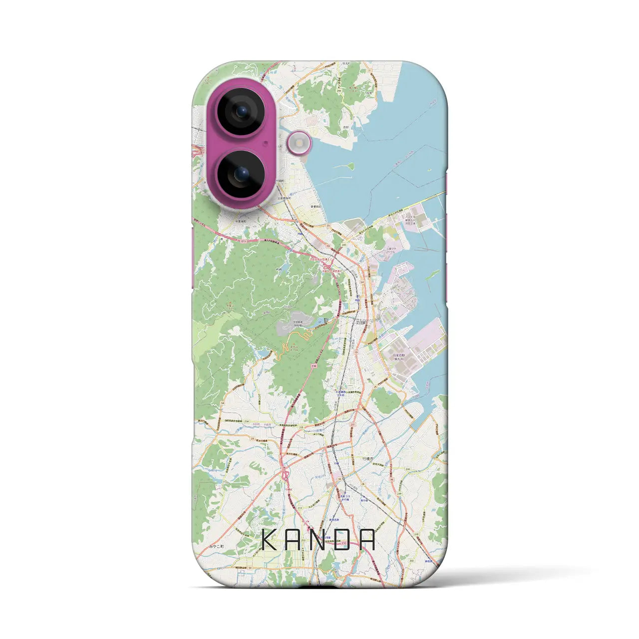 【苅田(福岡県)】地図柄iPhoneケース(バックカバータイプ)