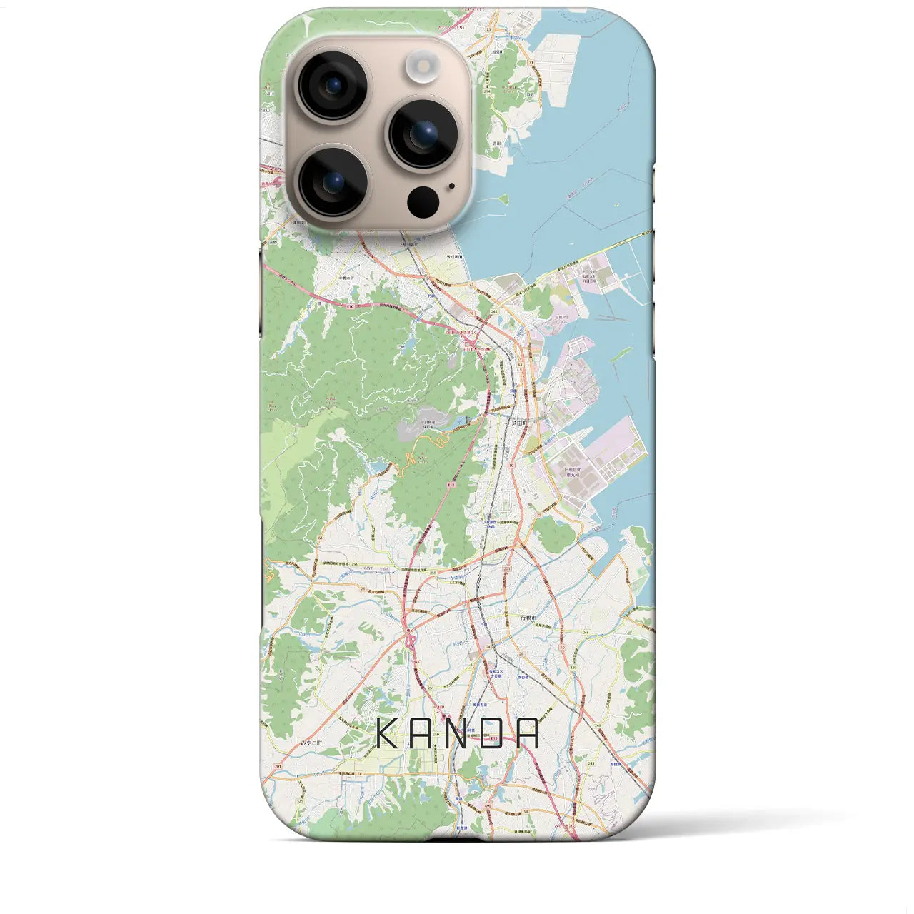 【苅田(福岡県)】地図柄iPhoneケース(バックカバータイプ)
