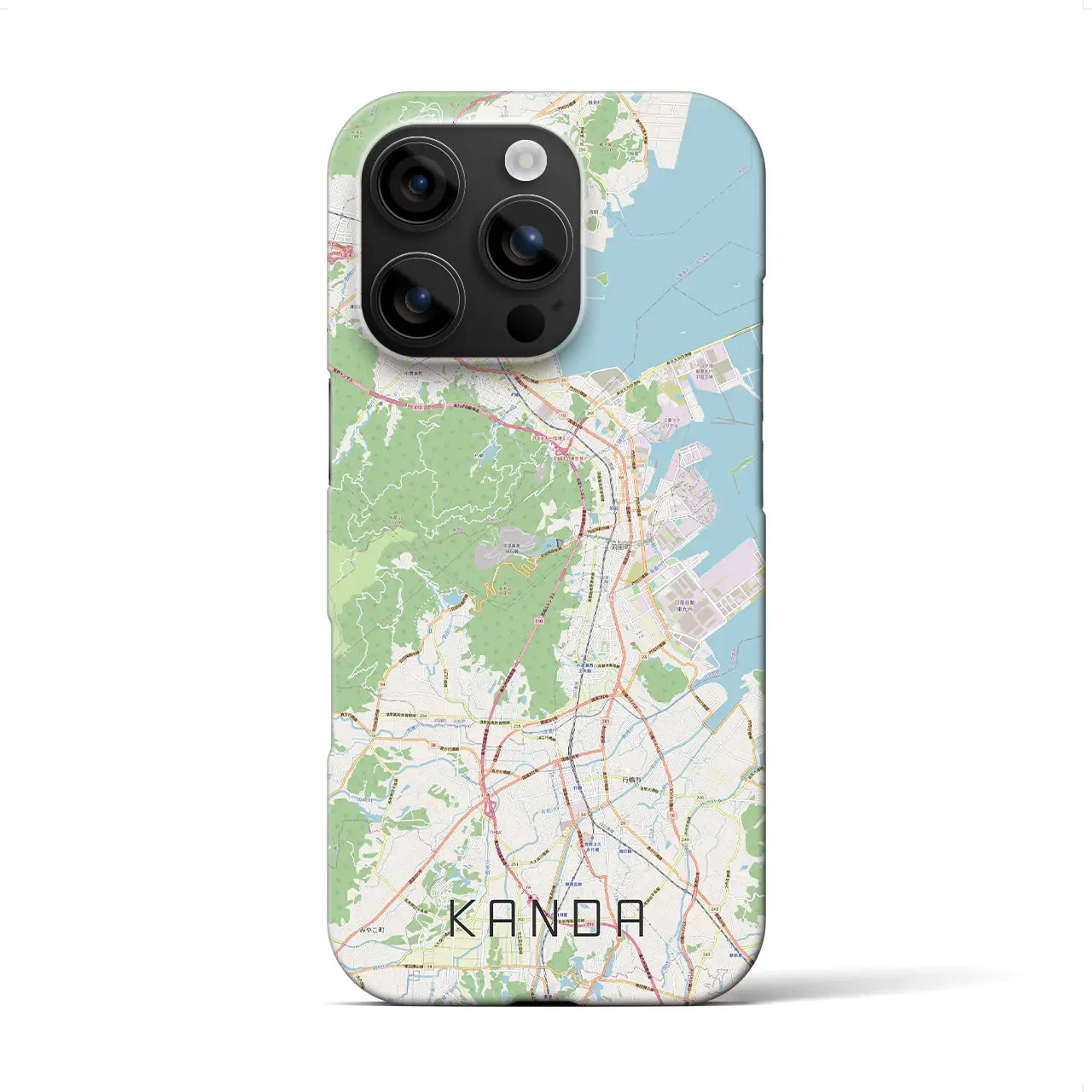 【苅田(福岡県)】地図柄iPhoneケース(バックカバータイプ)