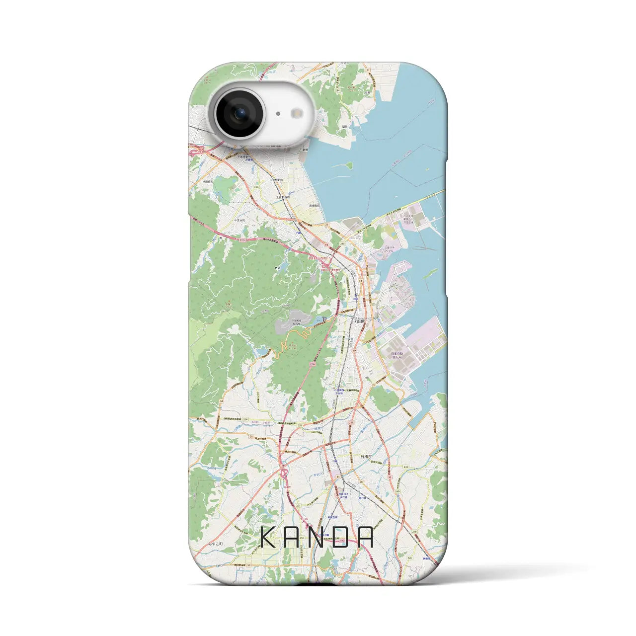 【苅田(福岡県)】地図柄iPhoneケース(バックカバータイプ)