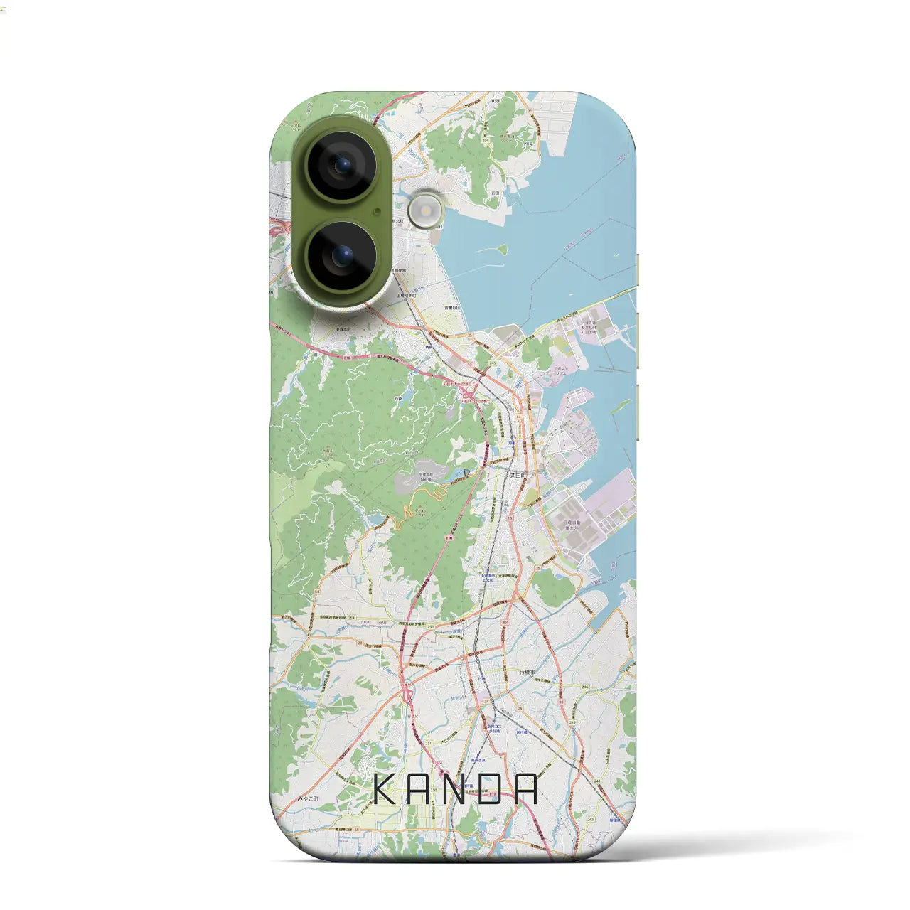 【苅田(福岡県)】地図柄iPhoneケース(バックカバータイプ)