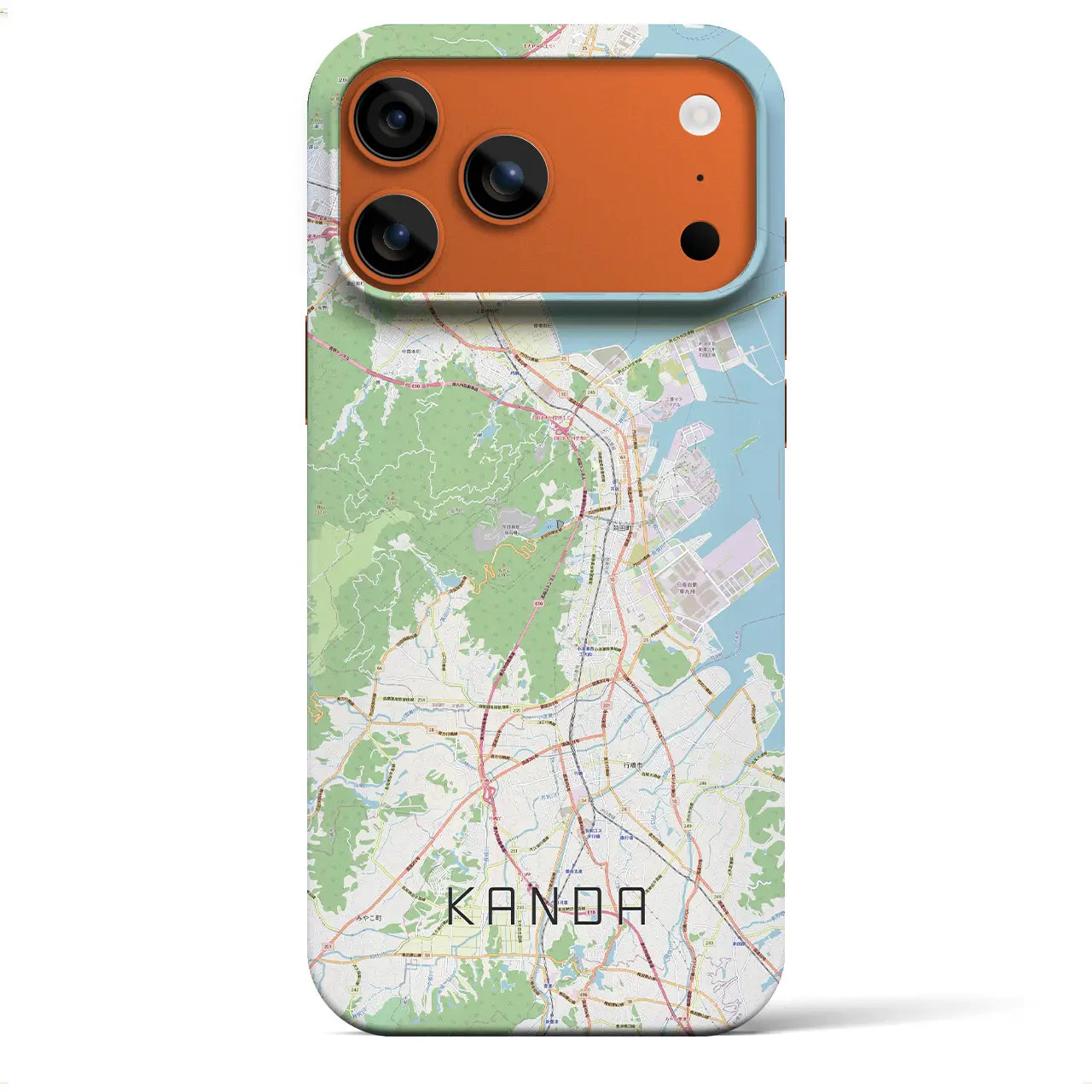 【苅田(福岡県)】地図柄iPhoneケース(バックカバータイプ)ブラック・iPhone 17 Pro Max 用