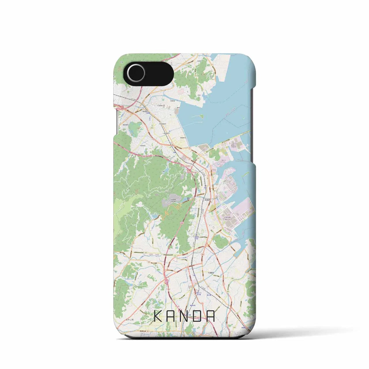 【苅田(福岡県)】地図柄iPhoneケース(バックカバータイプ)