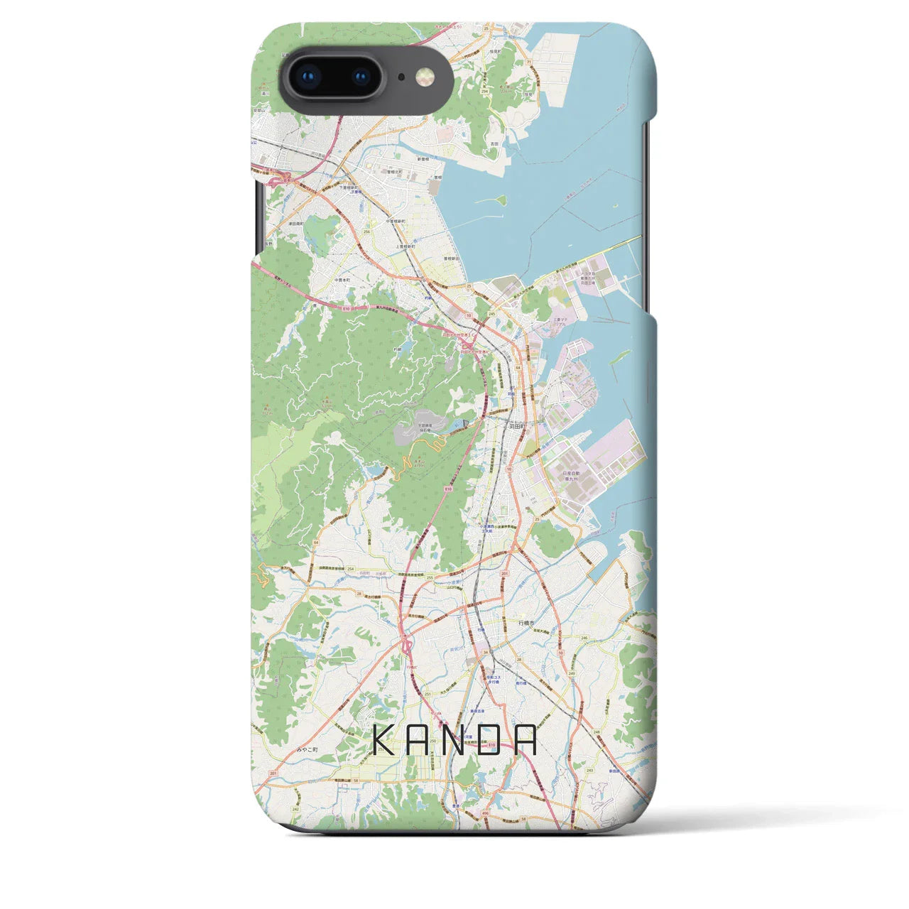 【苅田(福岡県)】地図柄iPhoneケース(バックカバータイプ)