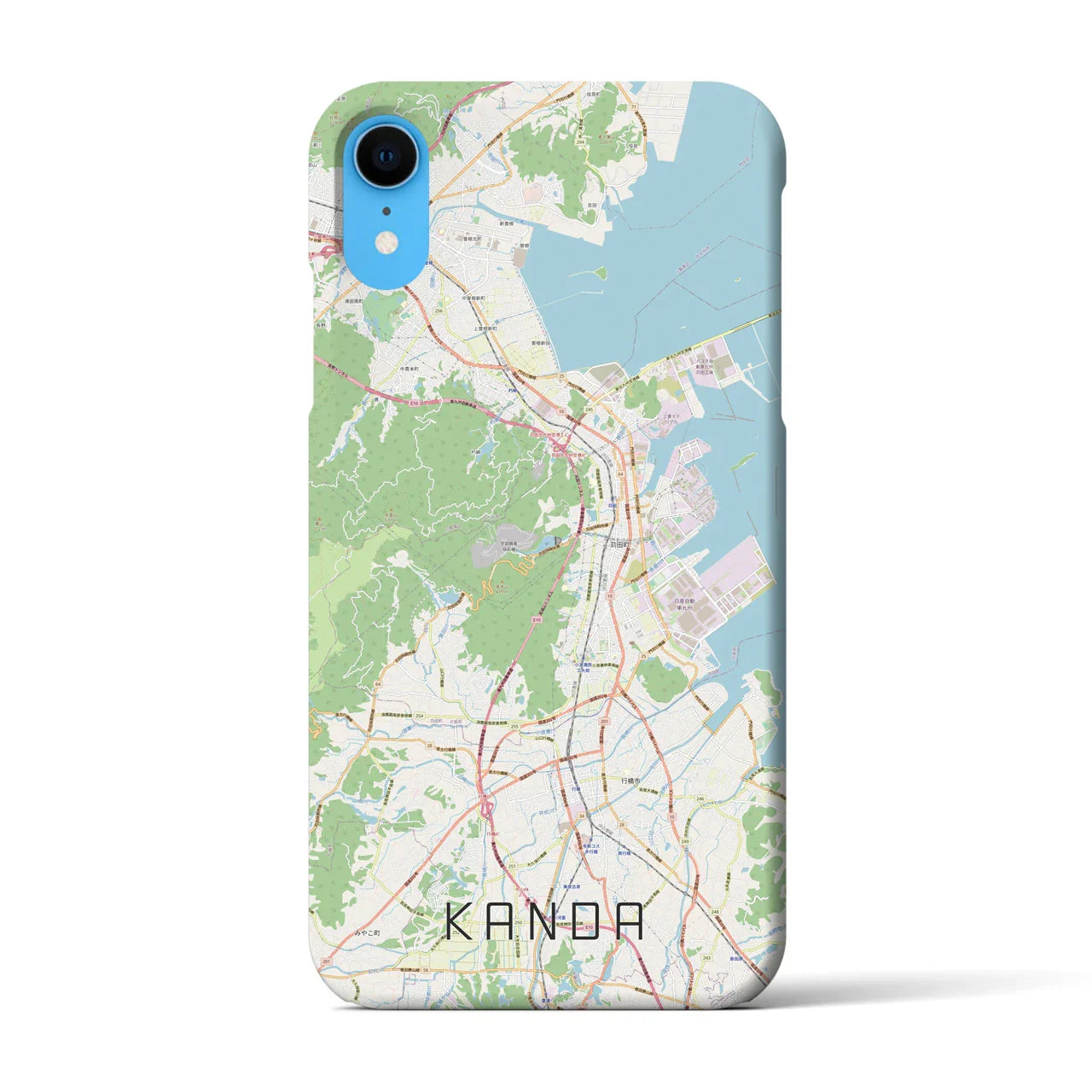 【苅田(福岡県)】地図柄iPhoneケース(バックカバータイプ)
