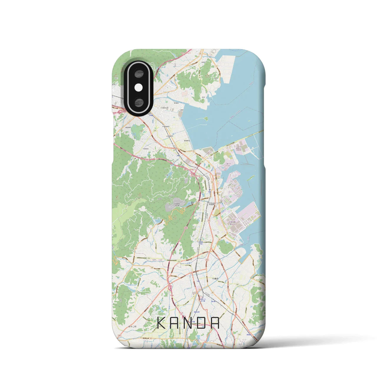 【苅田(福岡県)】地図柄iPhoneケース(バックカバータイプ)