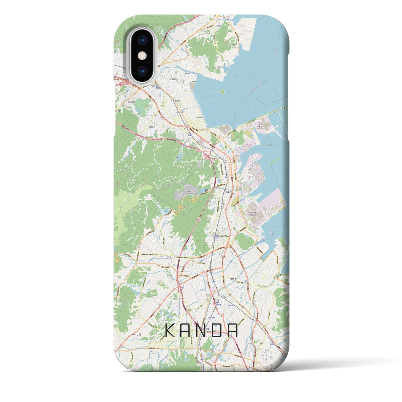 【苅田(福岡県)】地図柄iPhoneケース(バックカバータイプ)