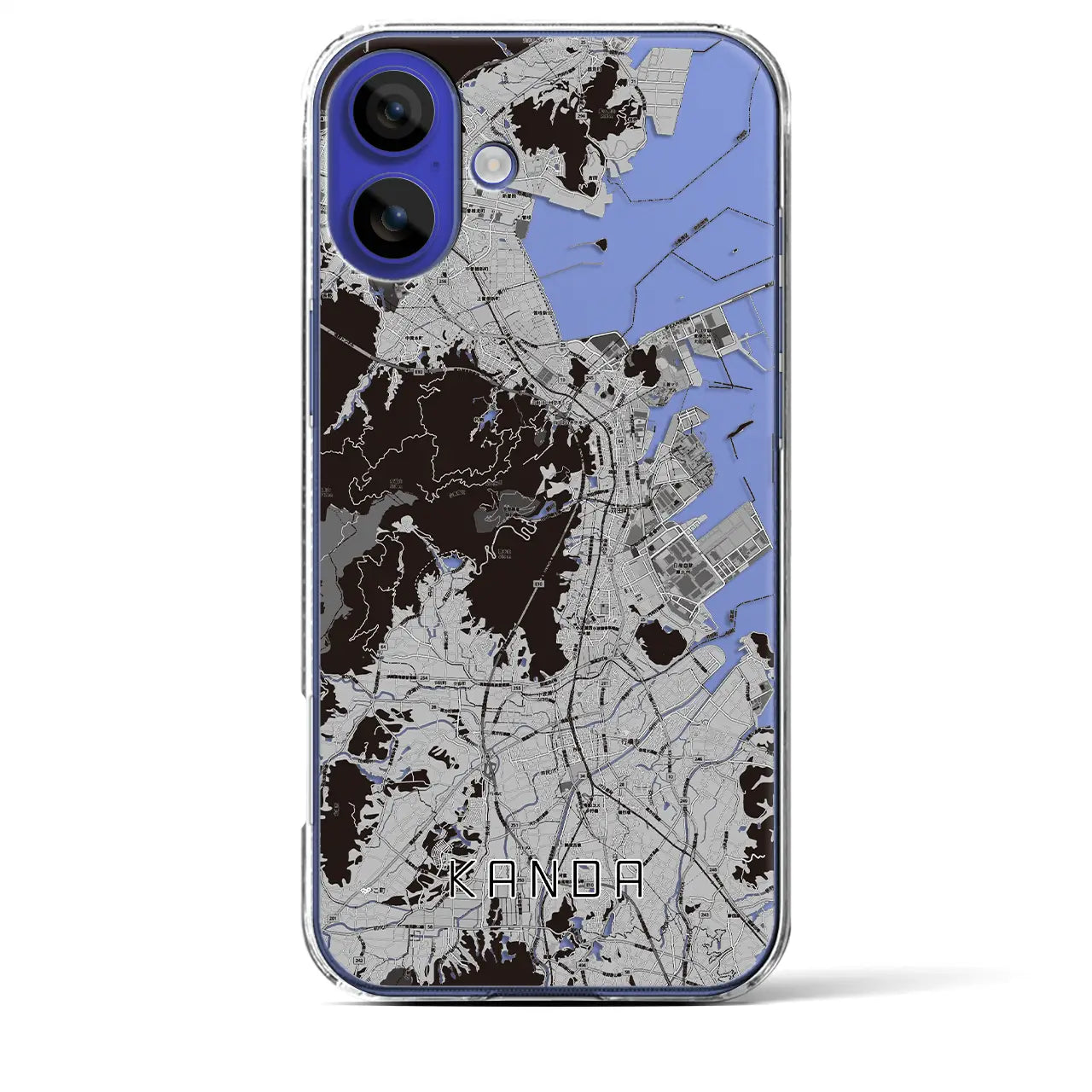 【苅田(福岡県)】地図柄iPhoneケース(クリアタイプ)