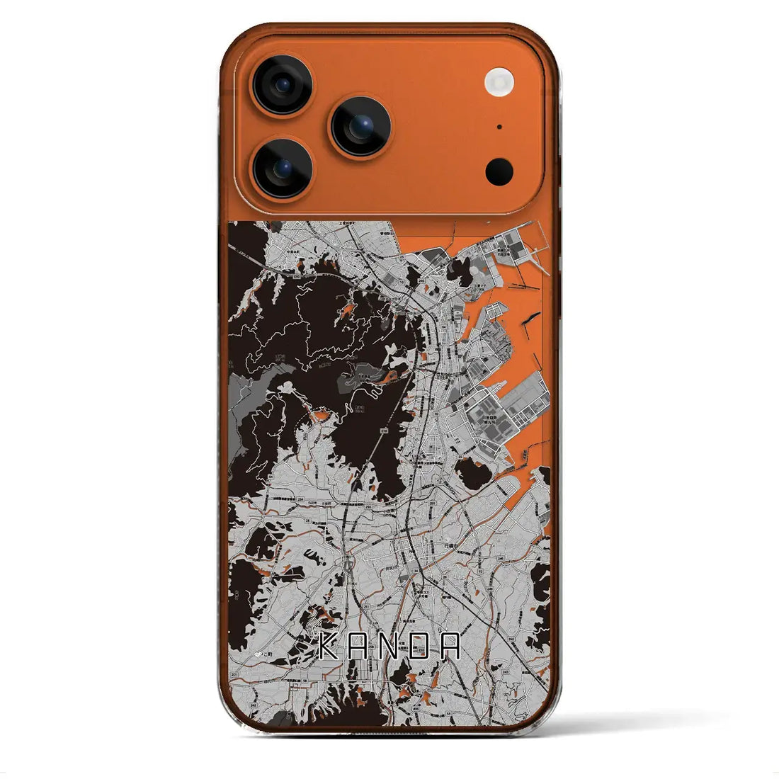 【苅田(福岡県)】地図柄iPhoneケース(クリアタイプ)