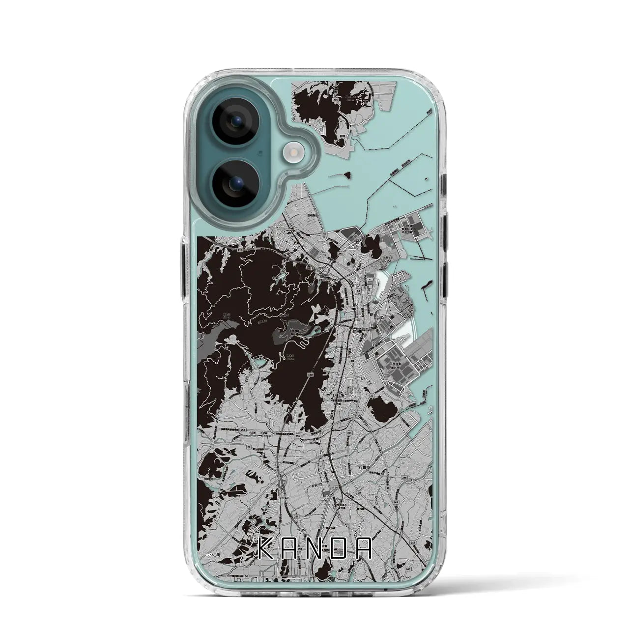 【苅田(福岡県)】地図柄iPhoneケース(MagSafeタイプ)モノトーン・iPhone 16 Pro 用