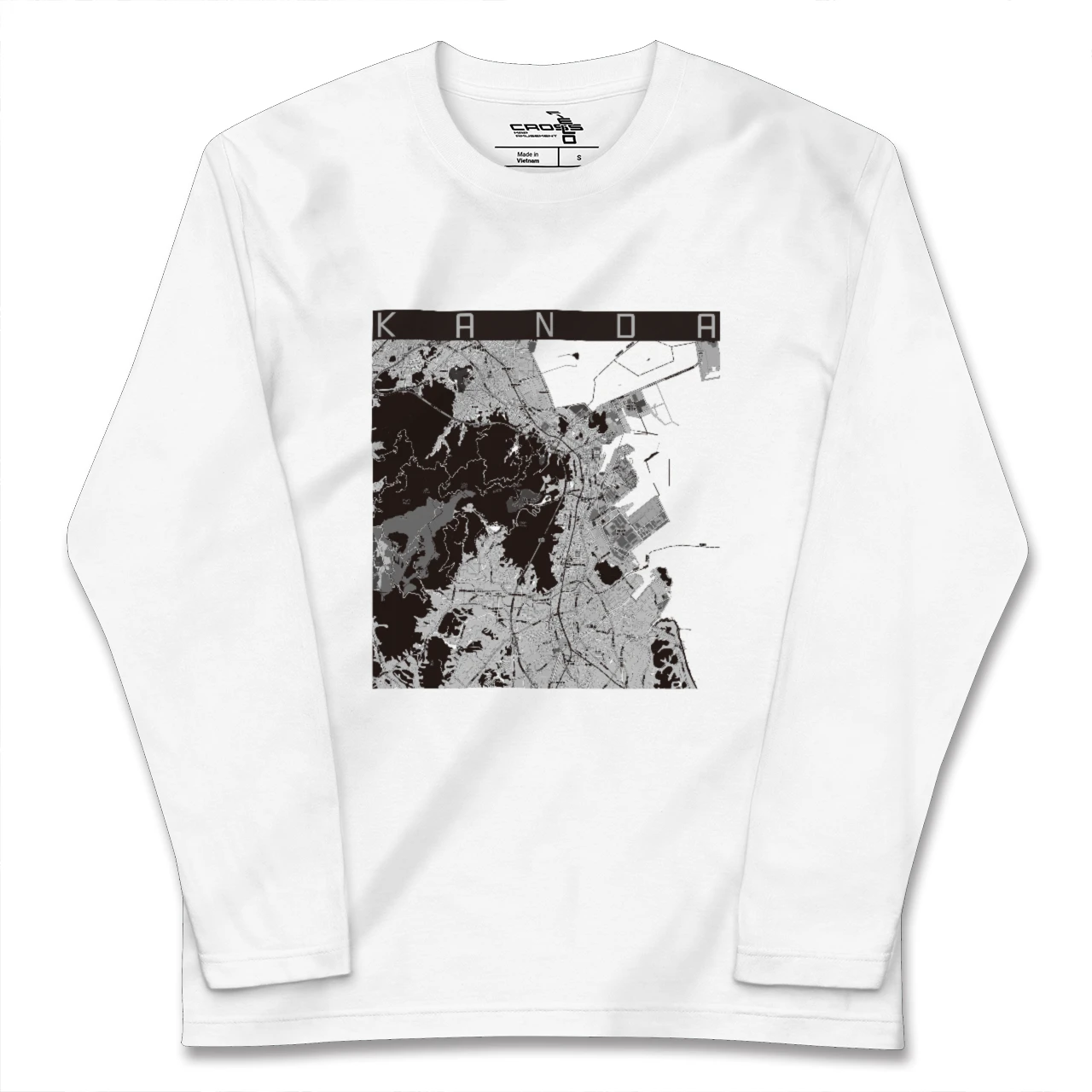 【苅田(福岡県)】地図柄ロングスリーブTシャツ
