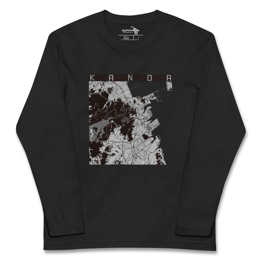 【苅田(福岡県)】地図柄ロングスリーブTシャツ