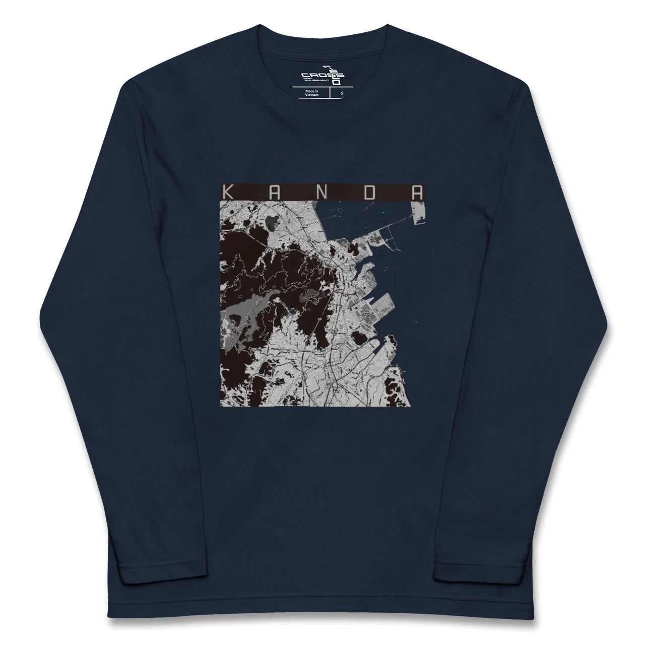 【苅田(福岡県)】地図柄ロングスリーブTシャツ