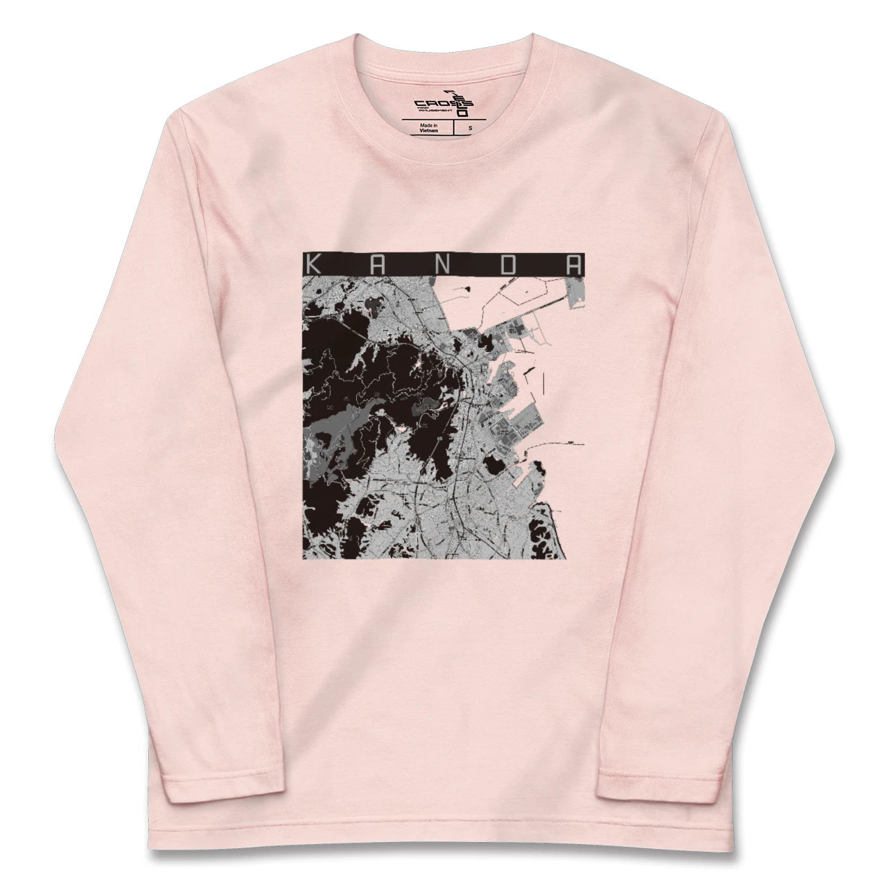 【苅田(福岡県)】地図柄ロングスリーブTシャツ