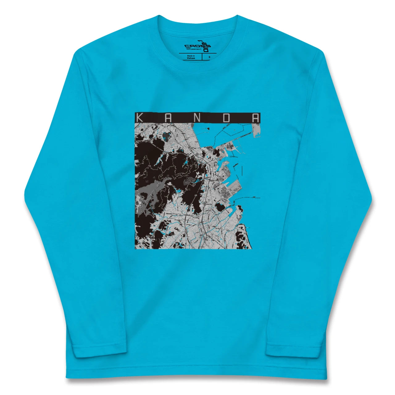 【苅田(福岡県)】地図柄ロングスリーブTシャツ