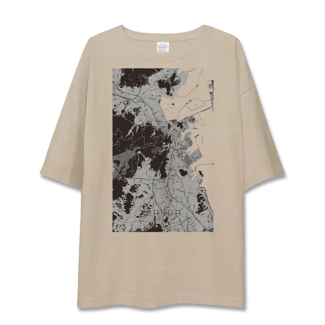 【苅田(福岡県)】地図柄ビッグシルエットTシャツ