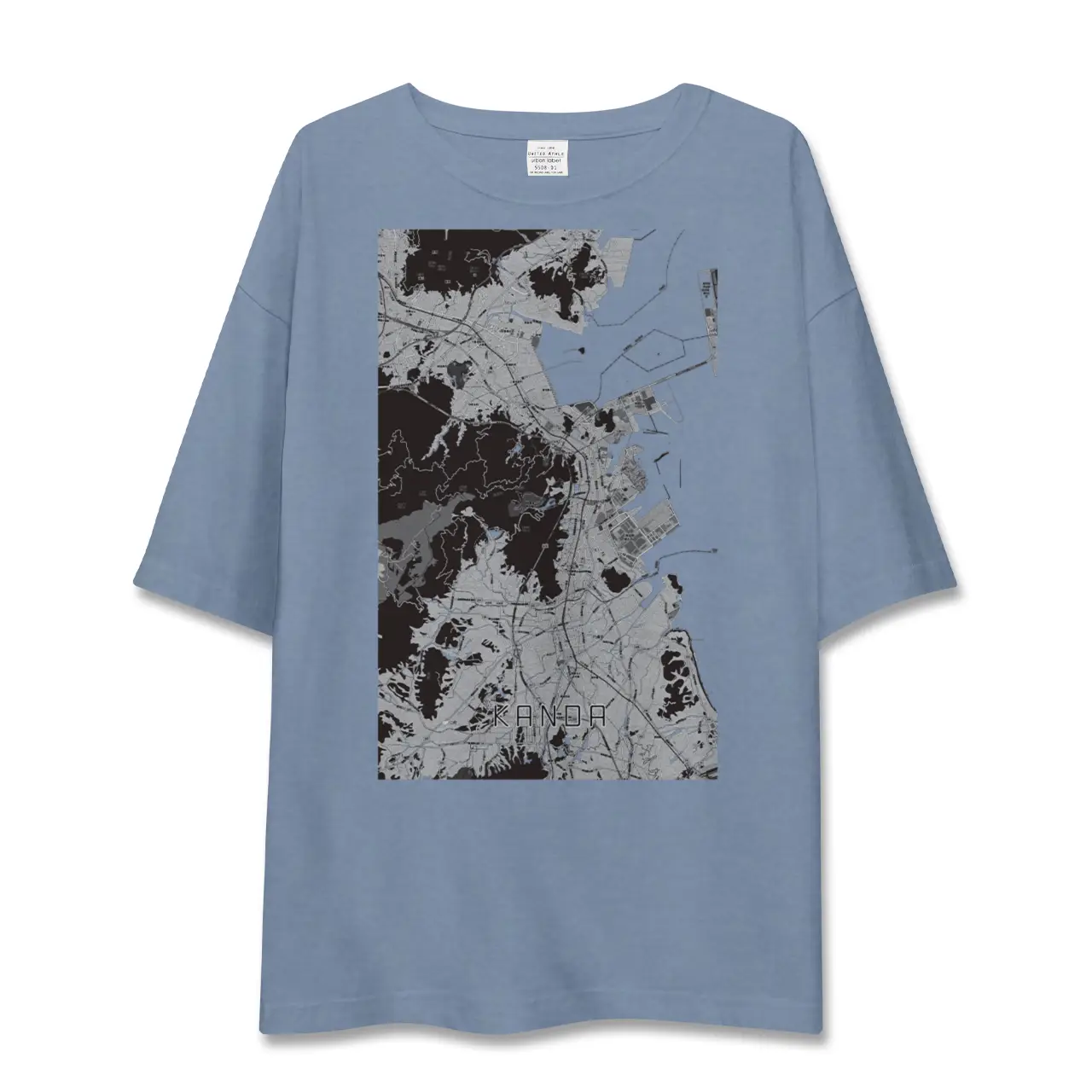 【苅田(福岡県)】地図柄ビッグシルエットTシャツ