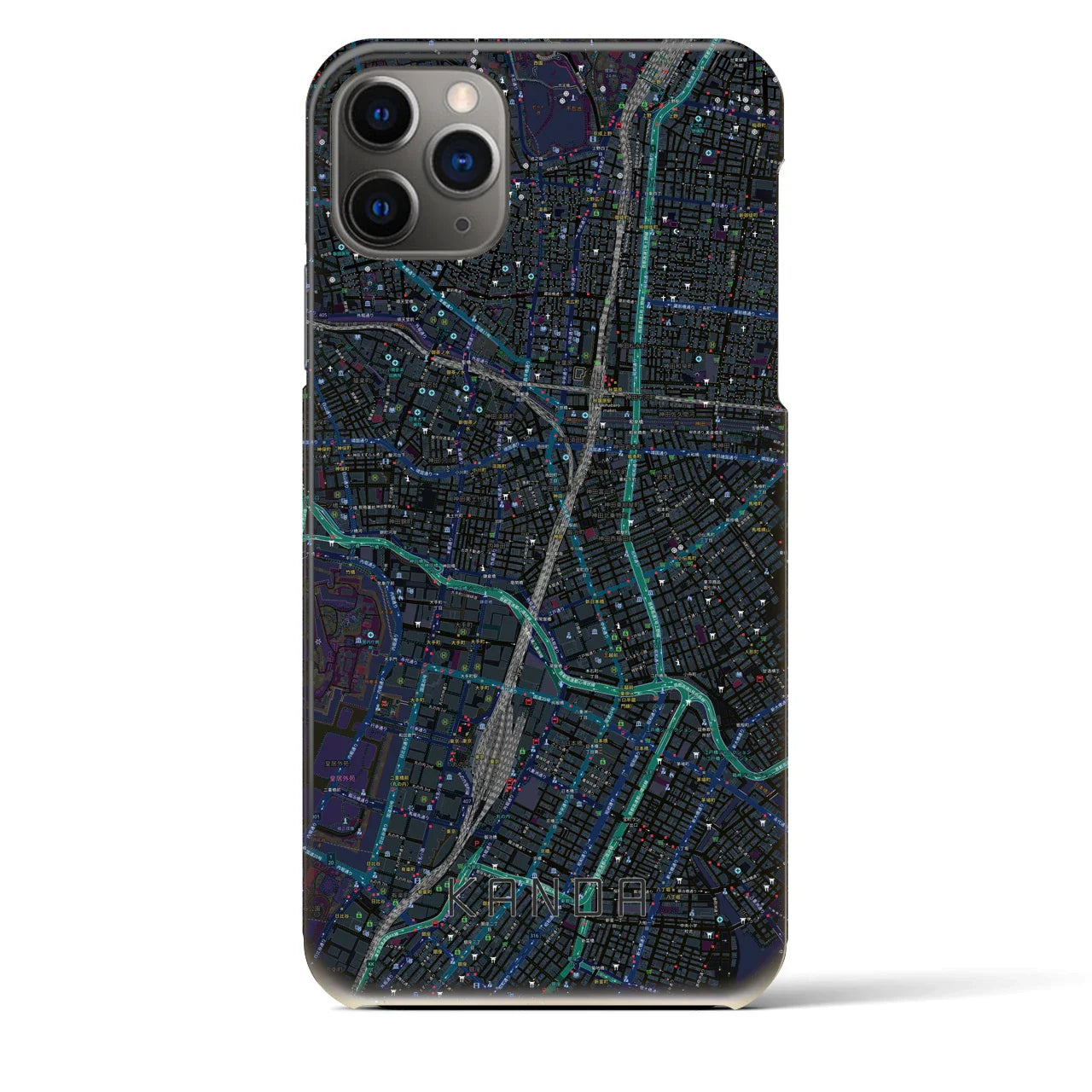 【神田(東京都)】地図柄iPhoneケース(バックカバータイプ)