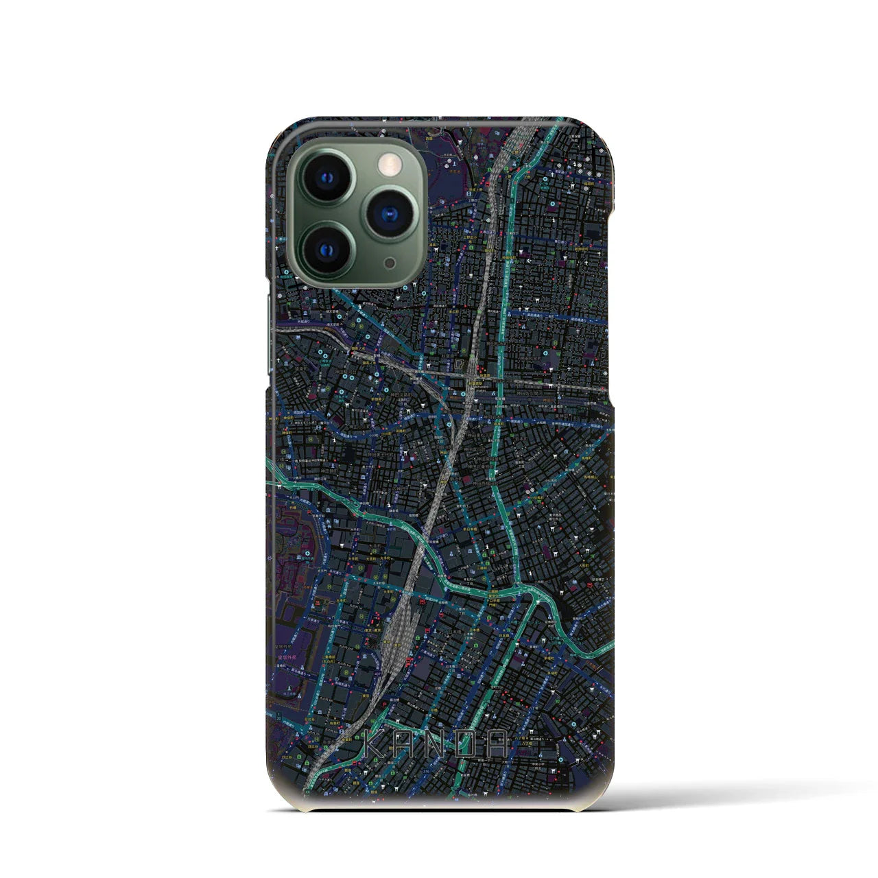 【神田(東京都)】地図柄iPhoneケース(バックカバータイプ)