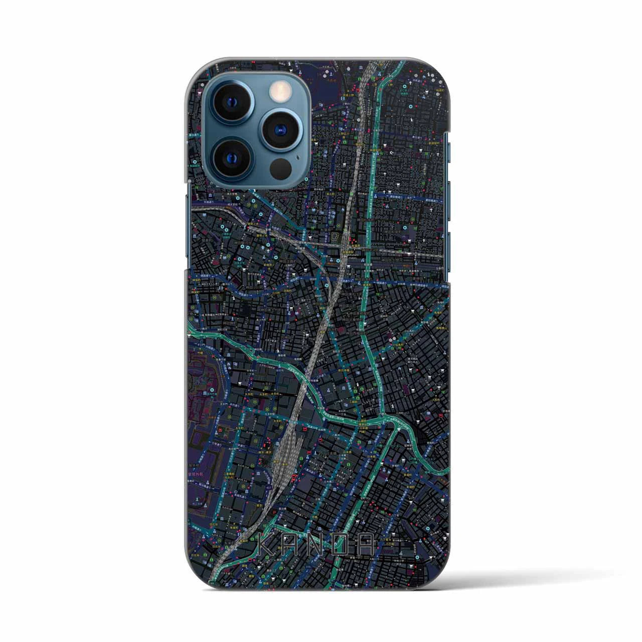 【神田(東京都)】地図柄iPhoneケース(バックカバータイプ)