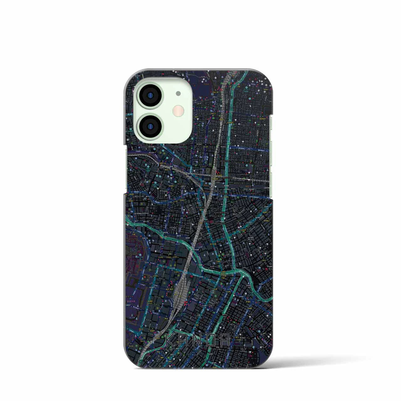 【神田(東京都)】地図柄iPhoneケース(バックカバータイプ)