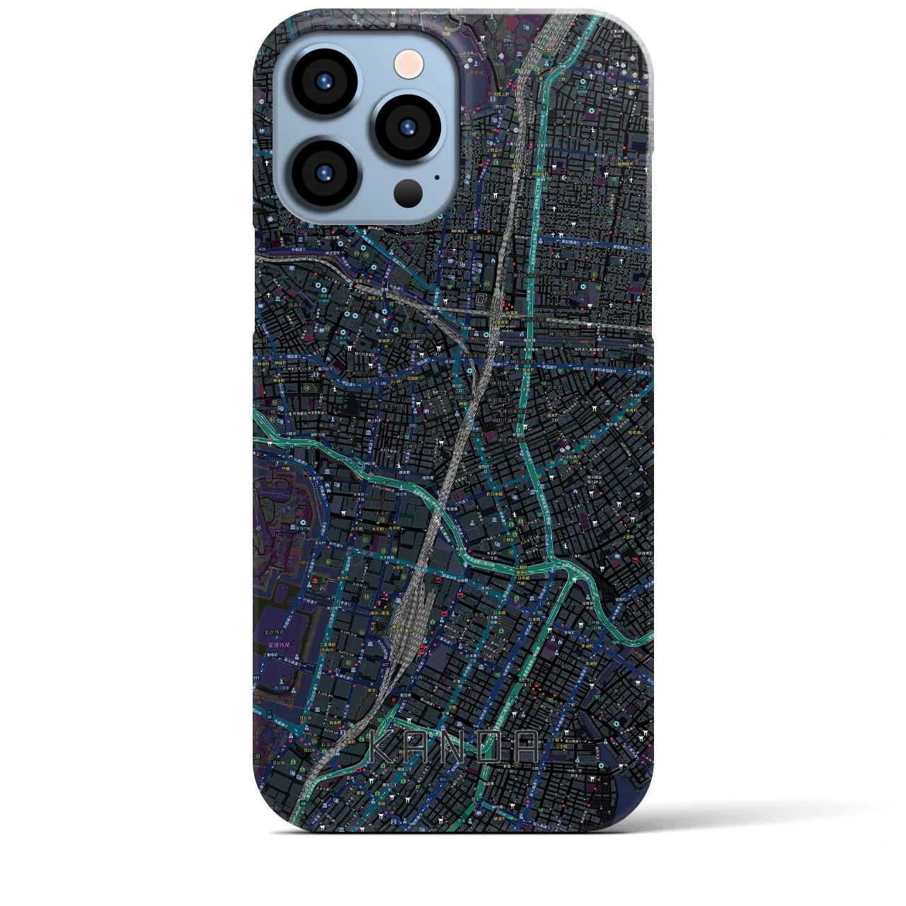 【神田(東京都)】地図柄iPhoneケース(バックカバータイプ)