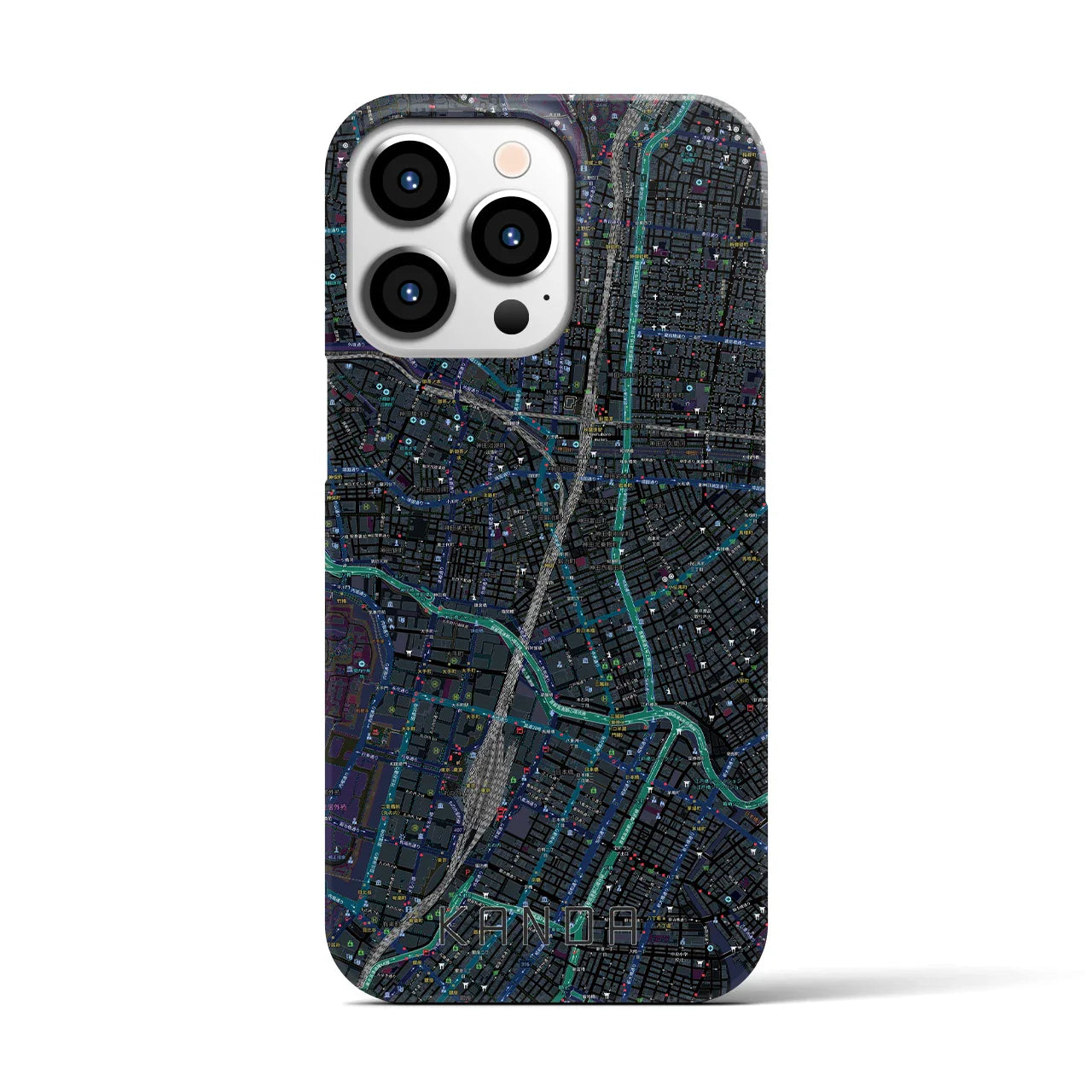 【神田(東京都)】地図柄iPhoneケース(バックカバータイプ)
