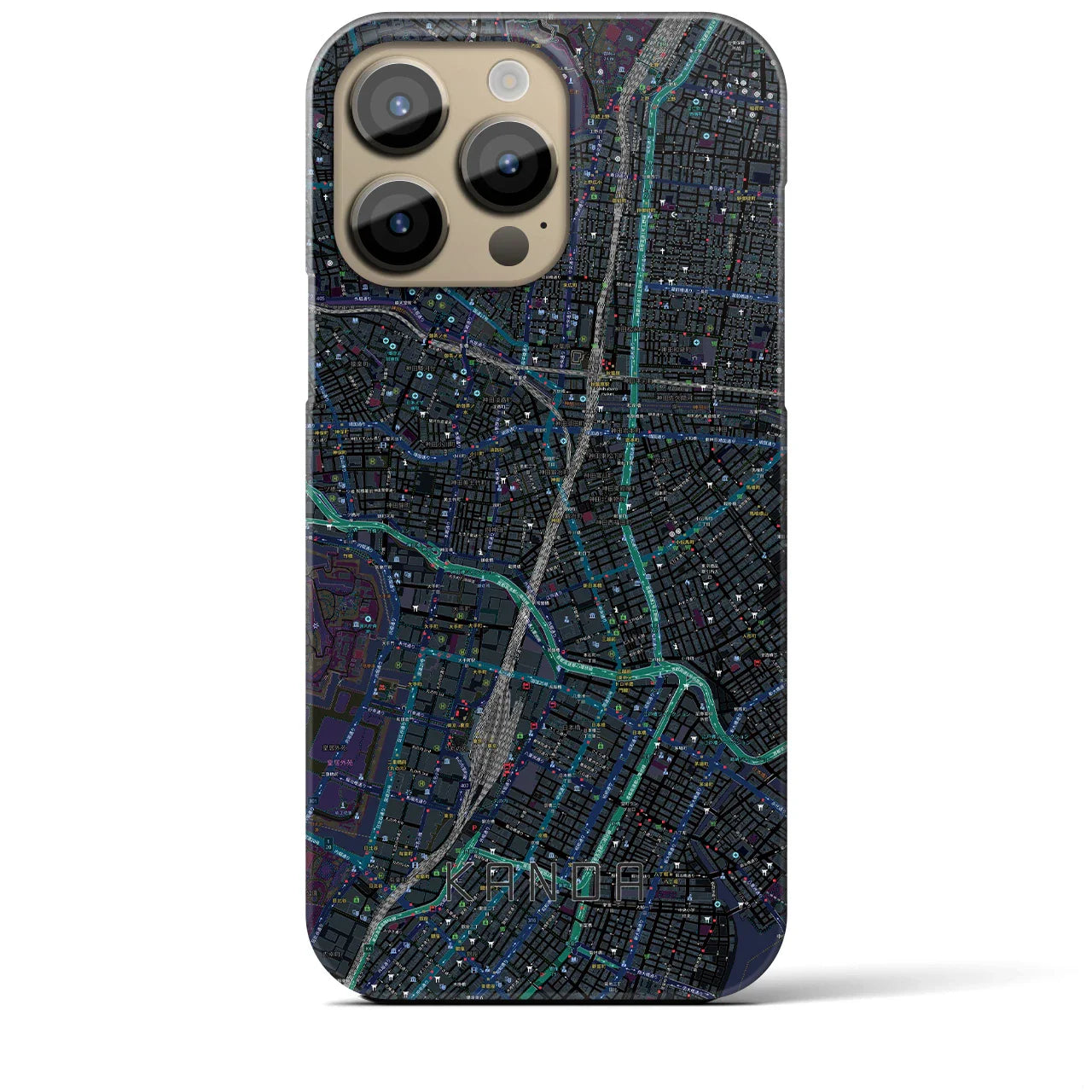 【神田(東京都)】地図柄iPhoneケース(バックカバータイプ)