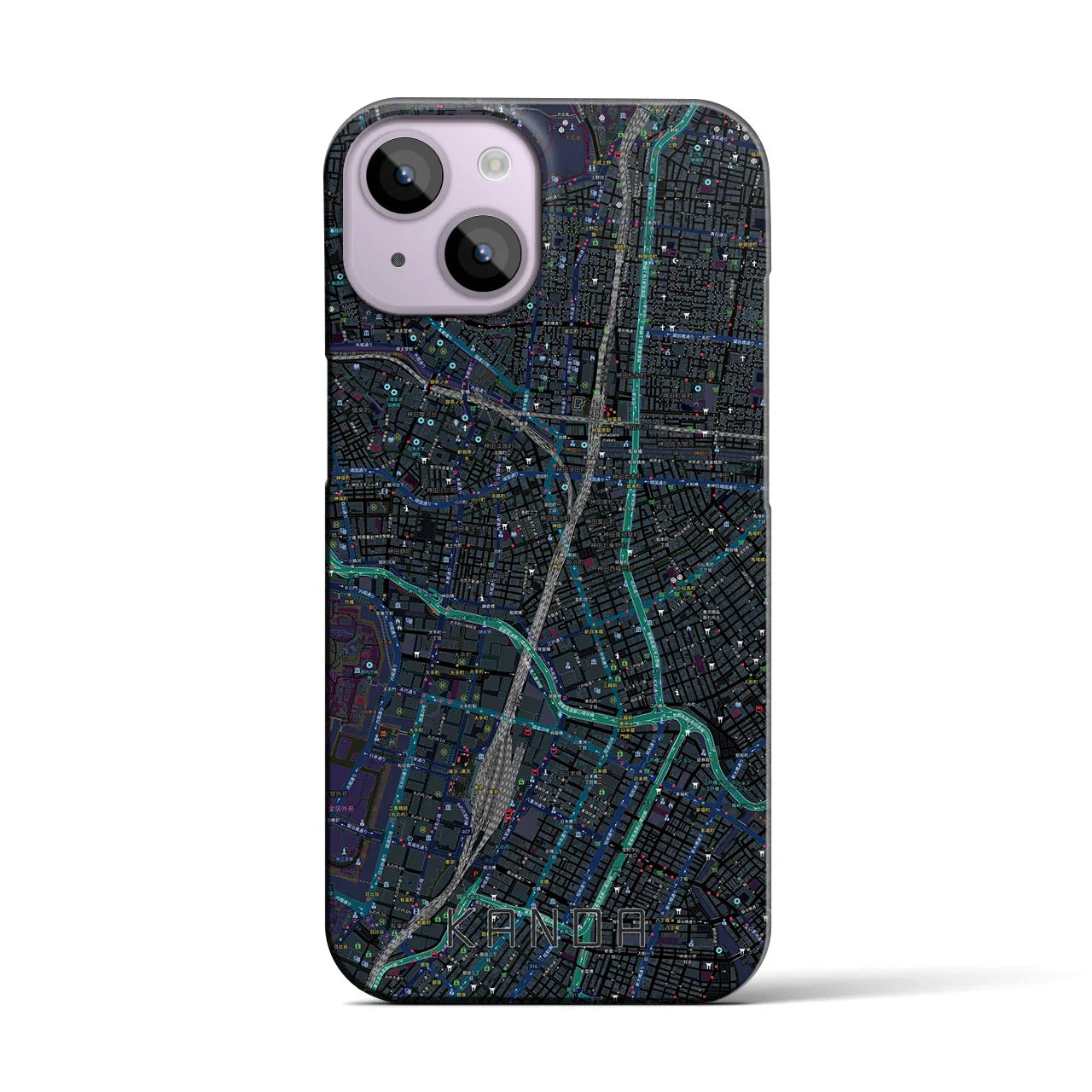 【神田(東京都)】地図柄iPhoneケース(バックカバータイプ)
