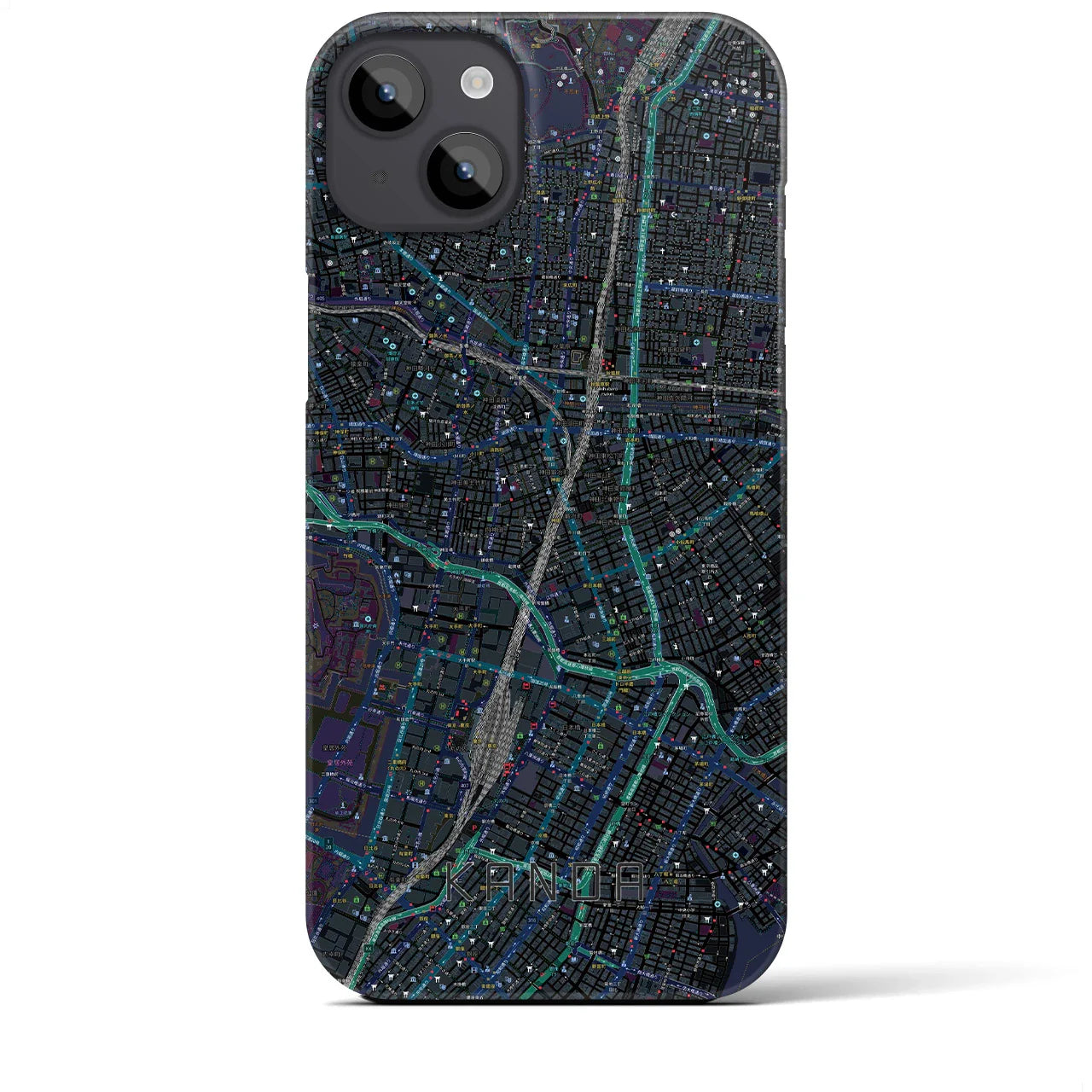 【神田(東京都)】地図柄iPhoneケース(バックカバータイプ)
