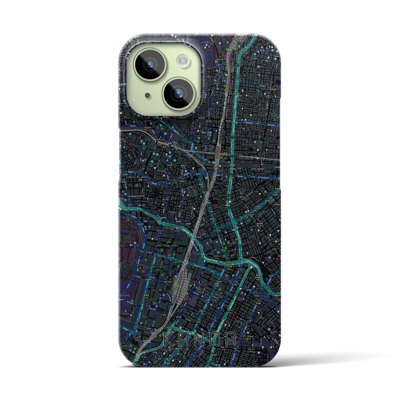 【神田(東京都)】地図柄iPhoneケース(バックカバータイプ)
