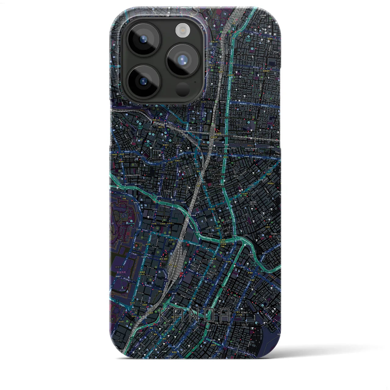 【神田(東京都)】地図柄iPhoneケース(バックカバータイプ)