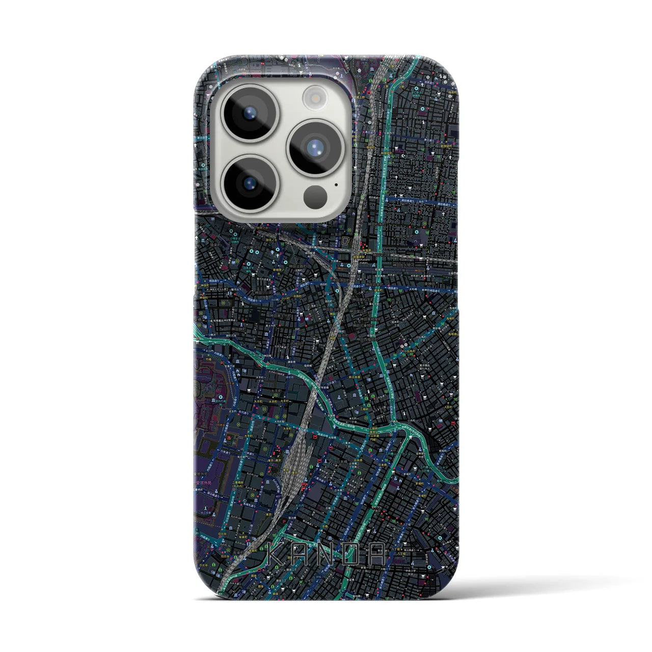 【神田(東京都)】地図柄iPhoneケース(バックカバータイプ)