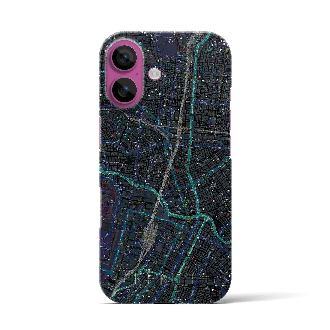 【神田(東京都)】地図柄iPhoneケース(バックカバータイプ)