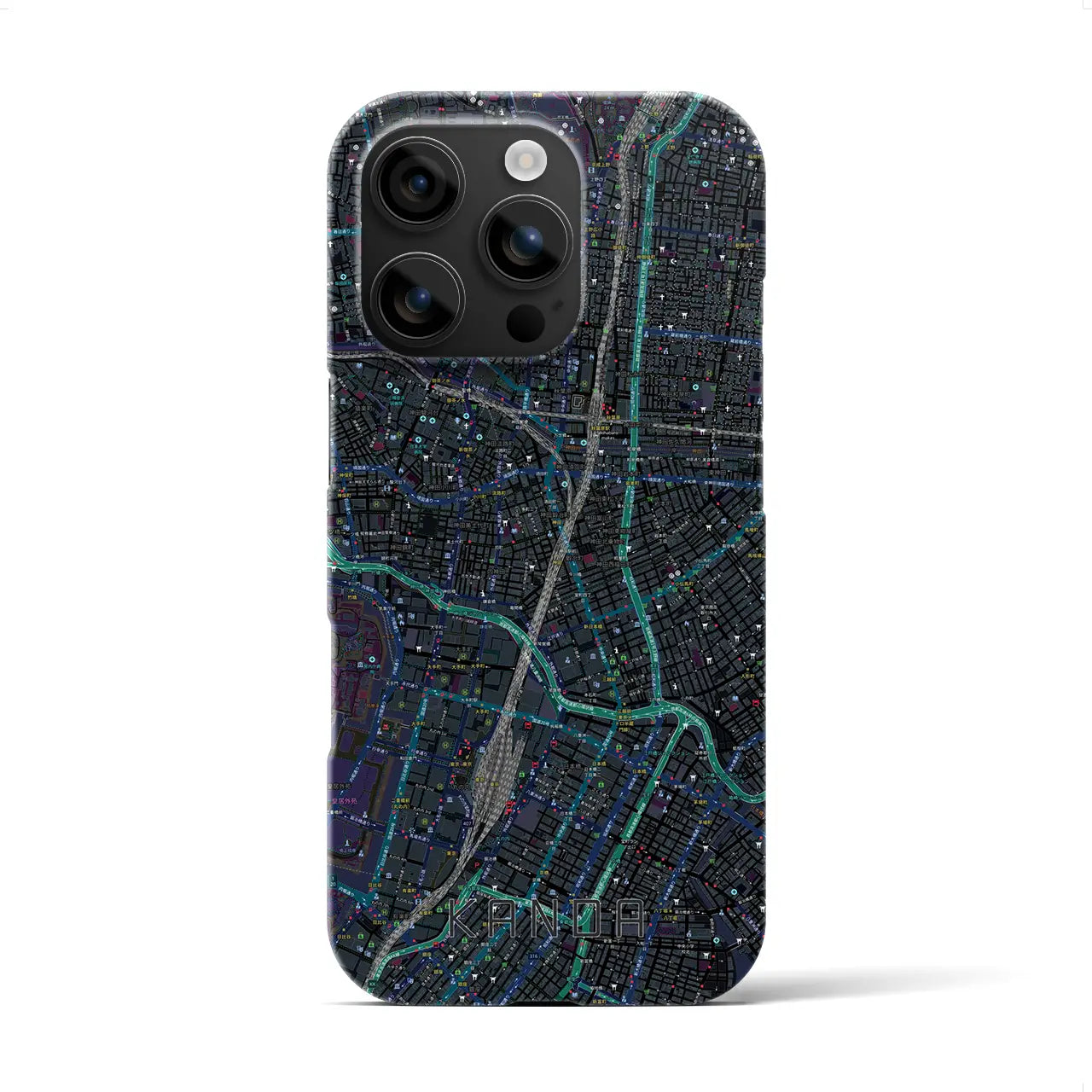 【神田(東京都)】地図柄iPhoneケース(バックカバータイプ)