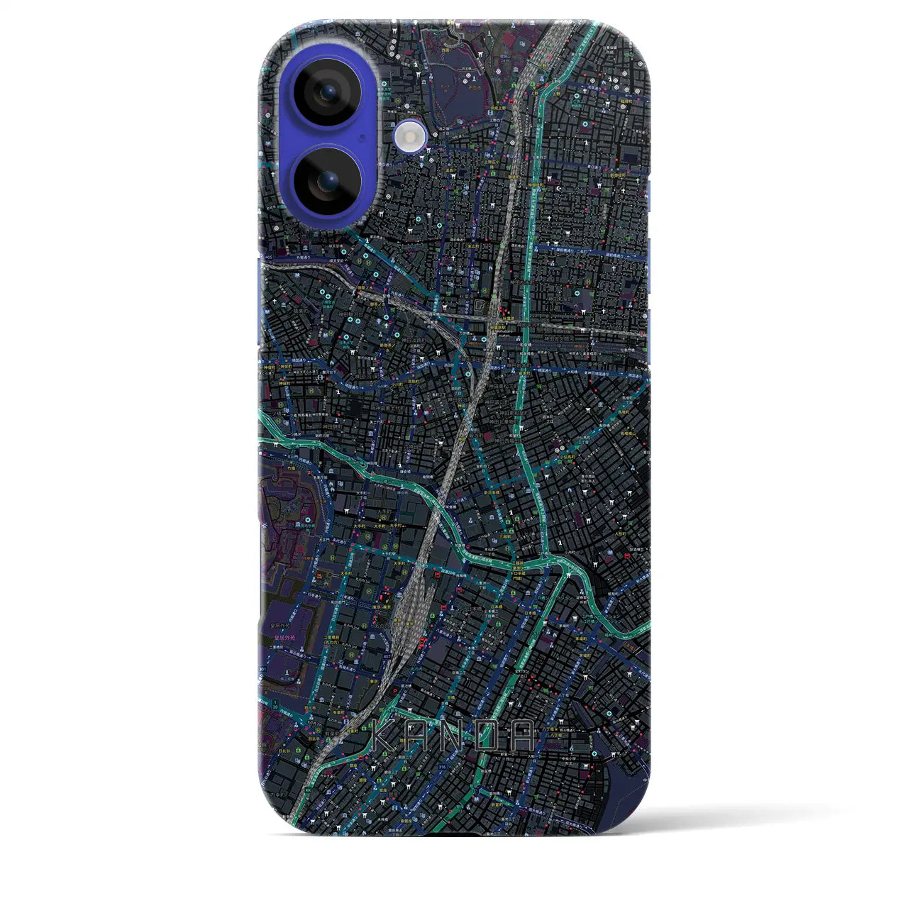 【神田(東京都)】地図柄iPhoneケース(バックカバータイプ)