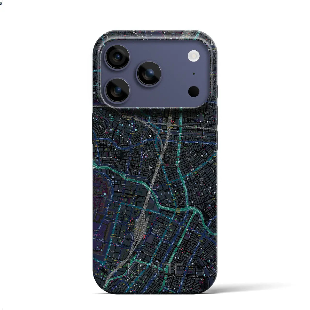 【神田(東京都)】地図柄iPhoneケース(バックカバータイプ)