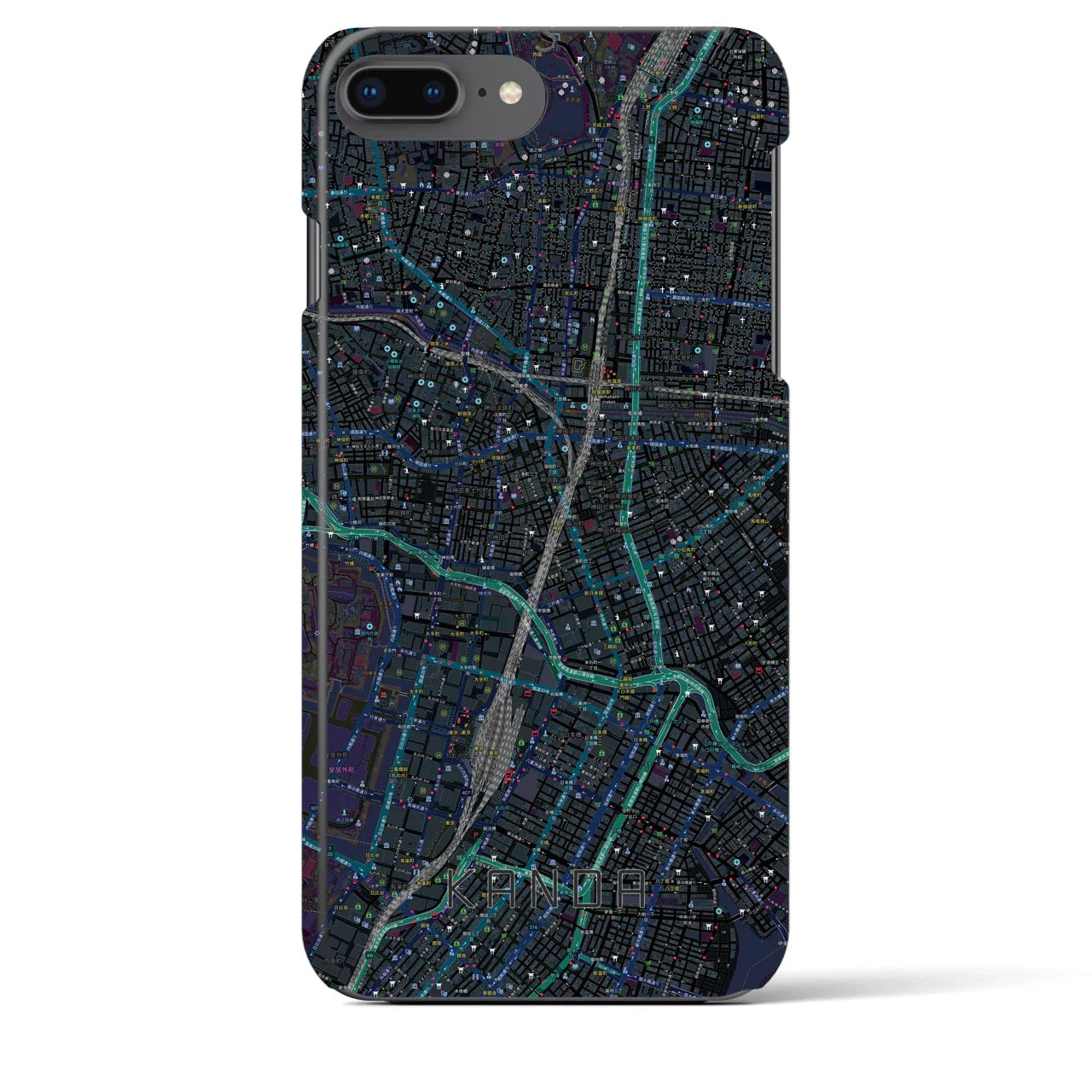 【神田(東京都)】地図柄iPhoneケース(バックカバータイプ)
