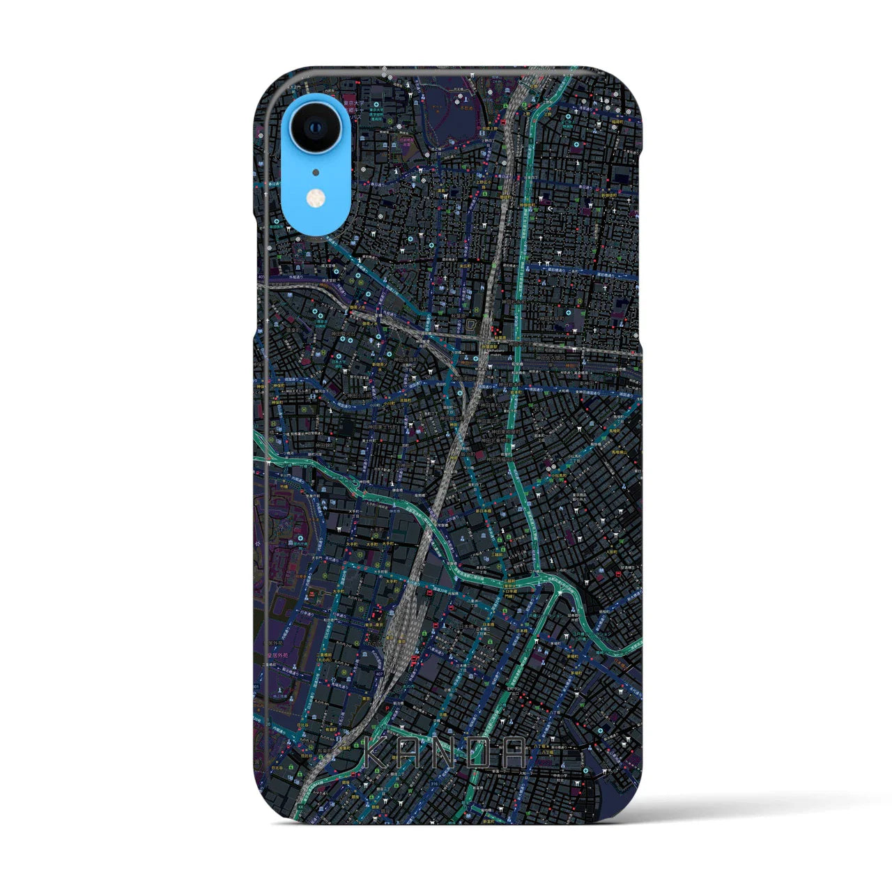 【神田(東京都)】地図柄iPhoneケース(バックカバータイプ)