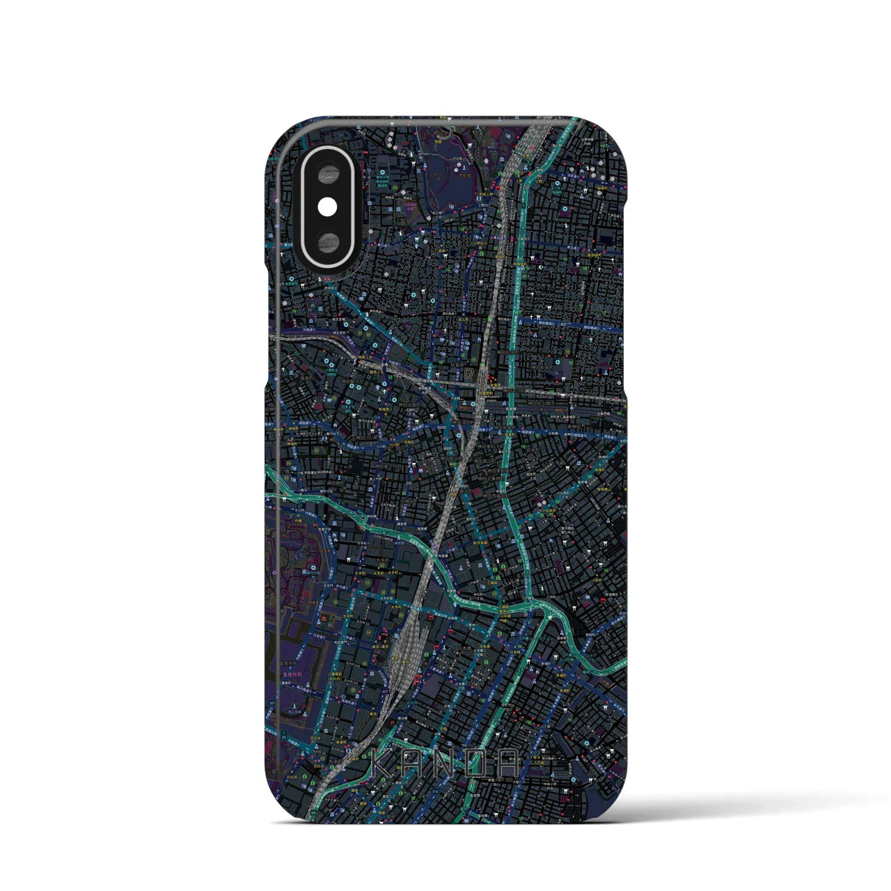 【神田(東京都)】地図柄iPhoneケース(バックカバータイプ)