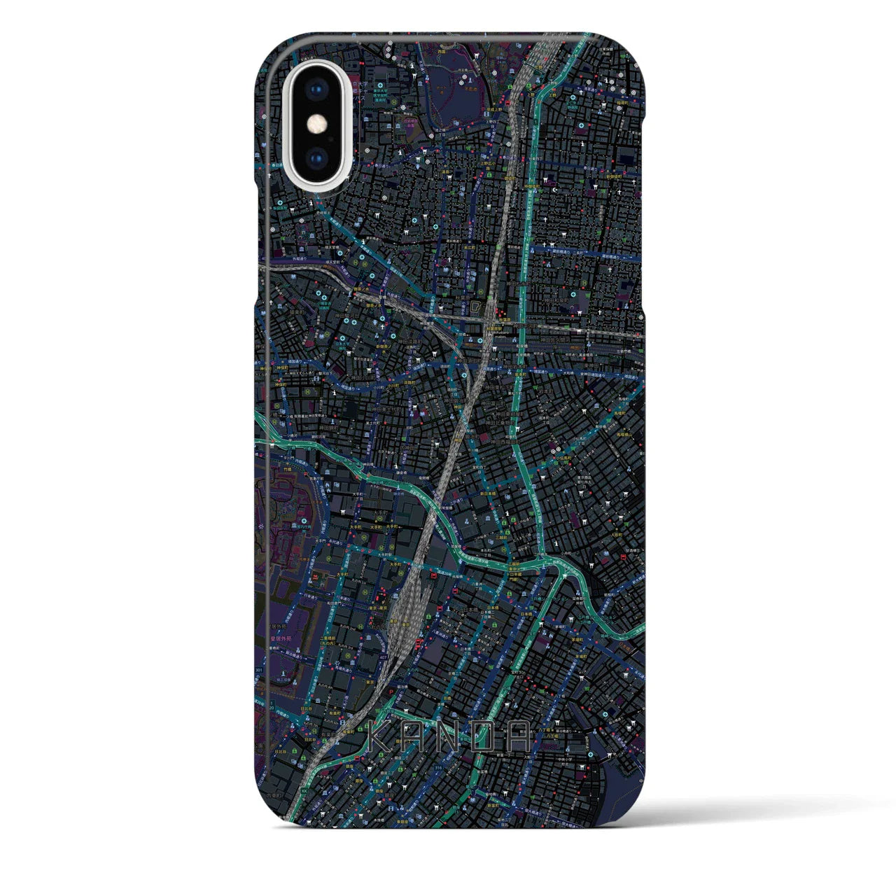 【神田(東京都)】地図柄iPhoneケース(バックカバータイプ)
