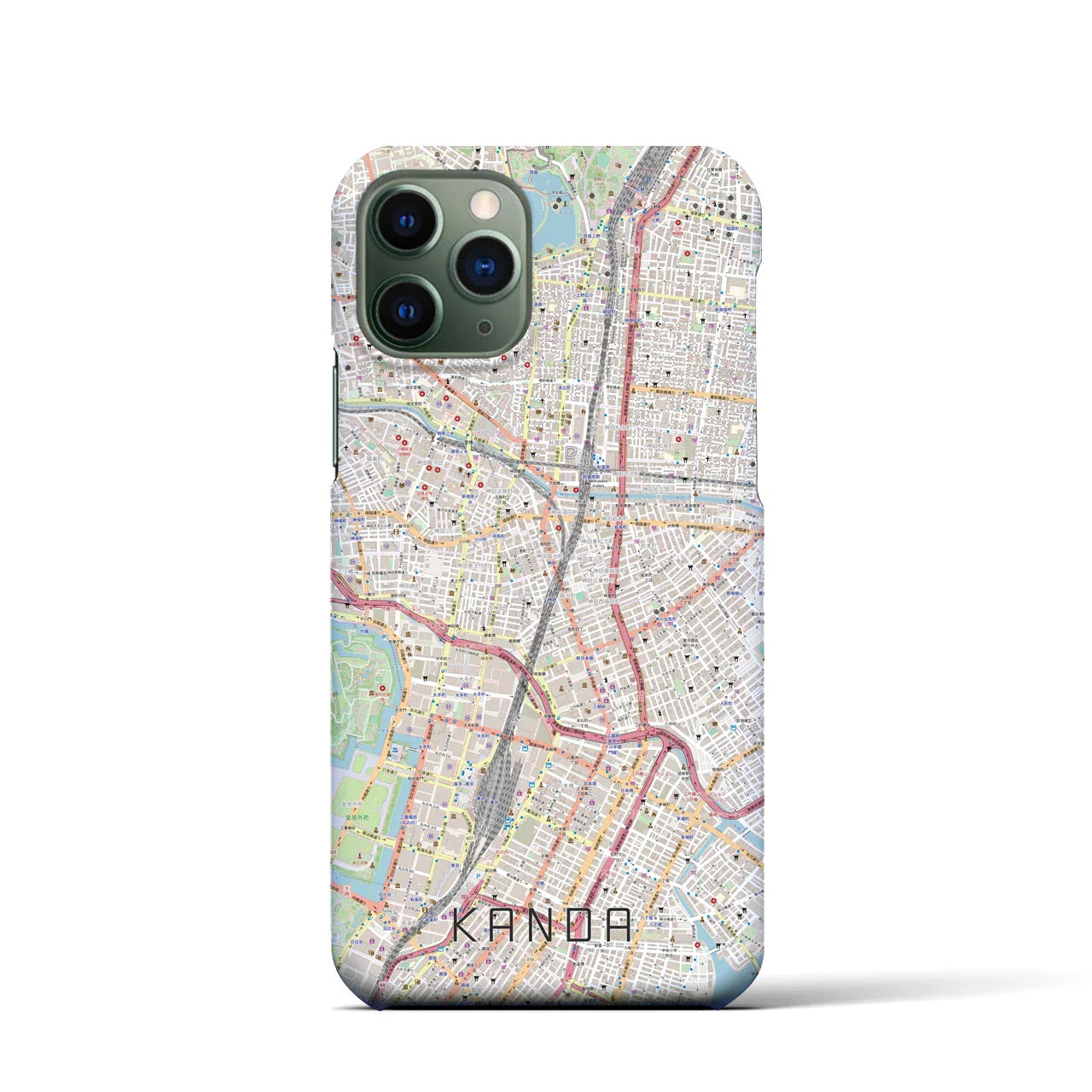 【神田(東京都)】地図柄iPhoneケース(バックカバータイプ)