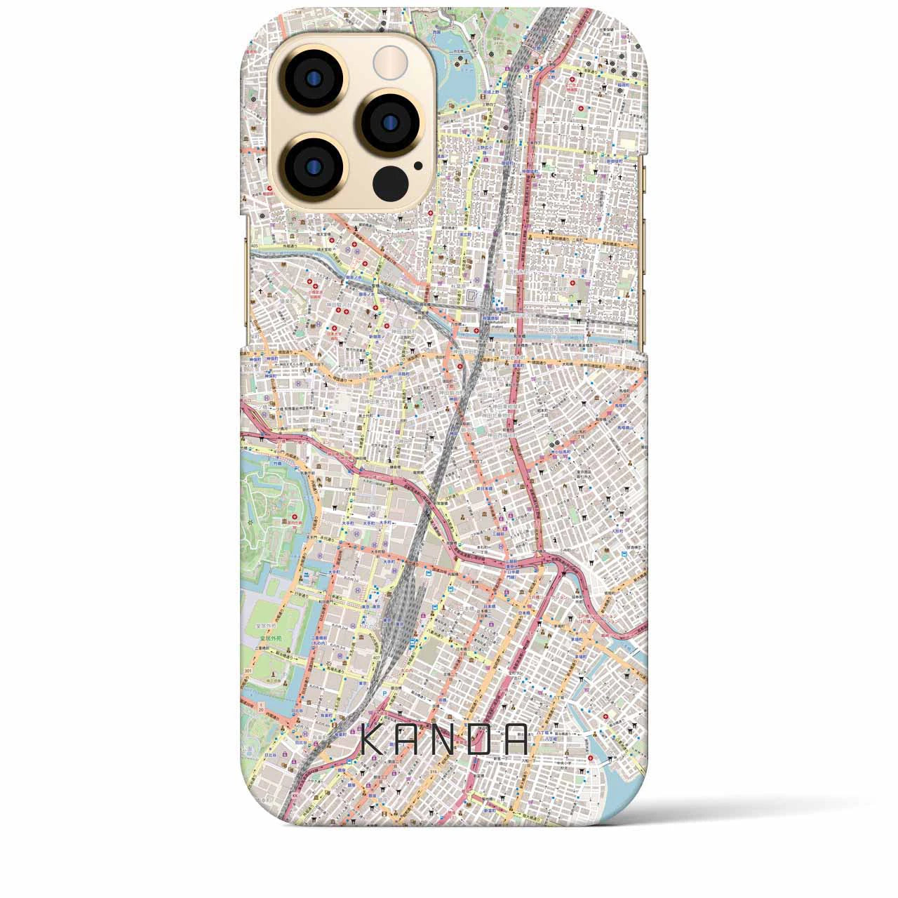 【神田(東京都)】地図柄iPhoneケース(バックカバータイプ)