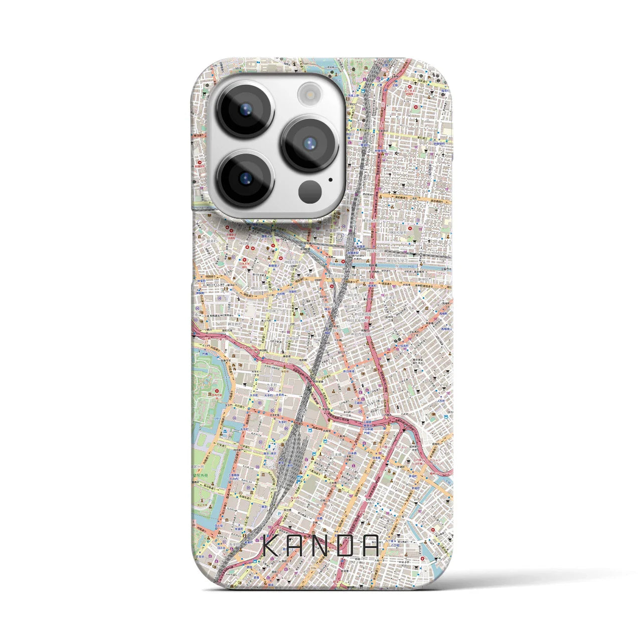 【神田(東京都)】地図柄iPhoneケース(バックカバータイプ)