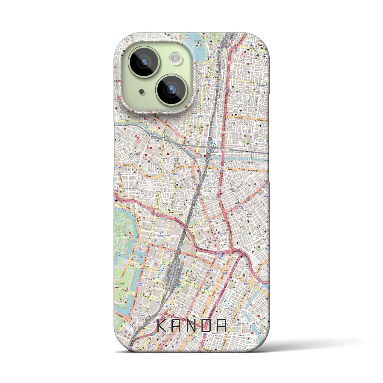 【神田(東京都)】地図柄iPhoneケース(バックカバータイプ)